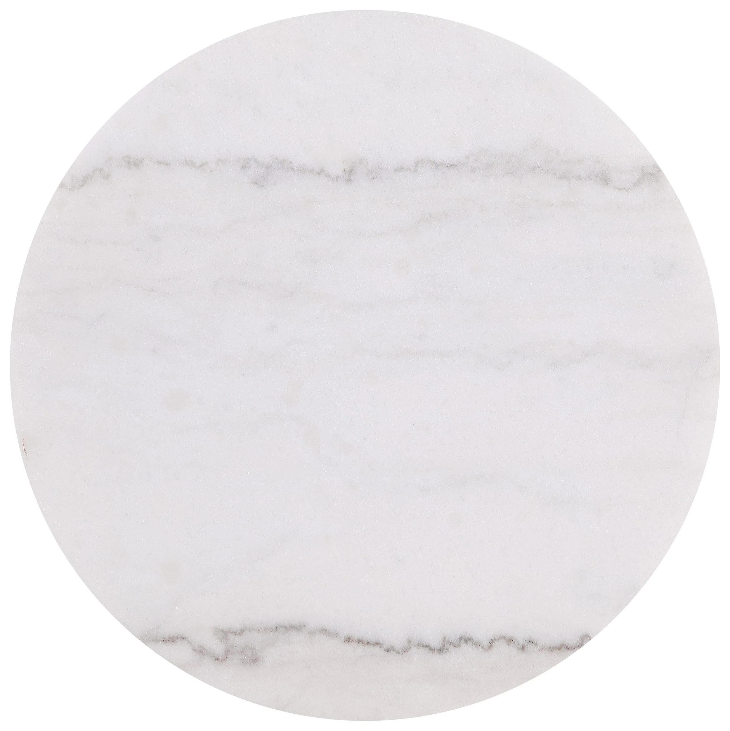 Jason Round White Marble Top Side End Table Greige - Image 3