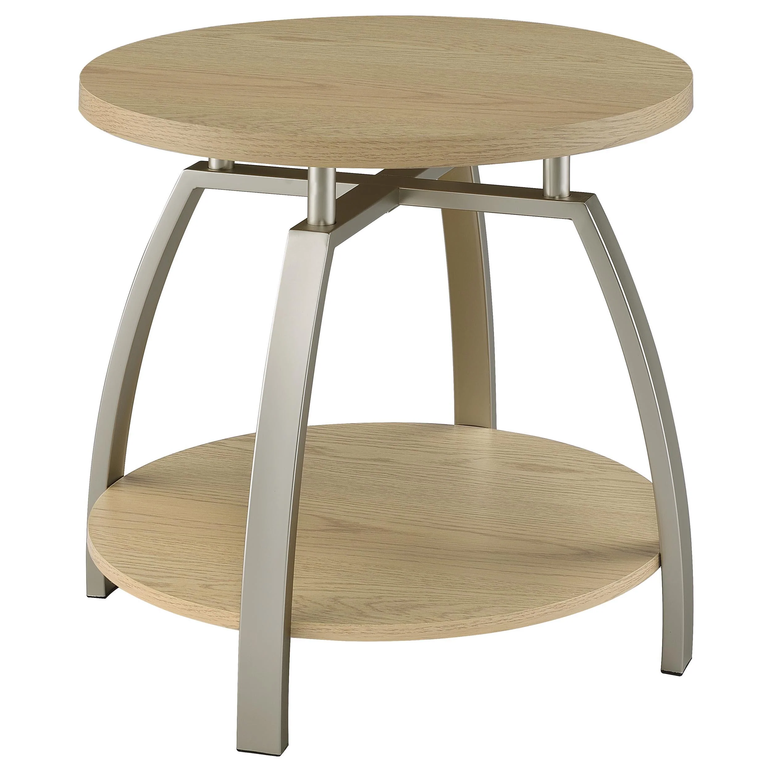 Dacre 3-piece Round Coffee and End Table Set Greige - Image 3