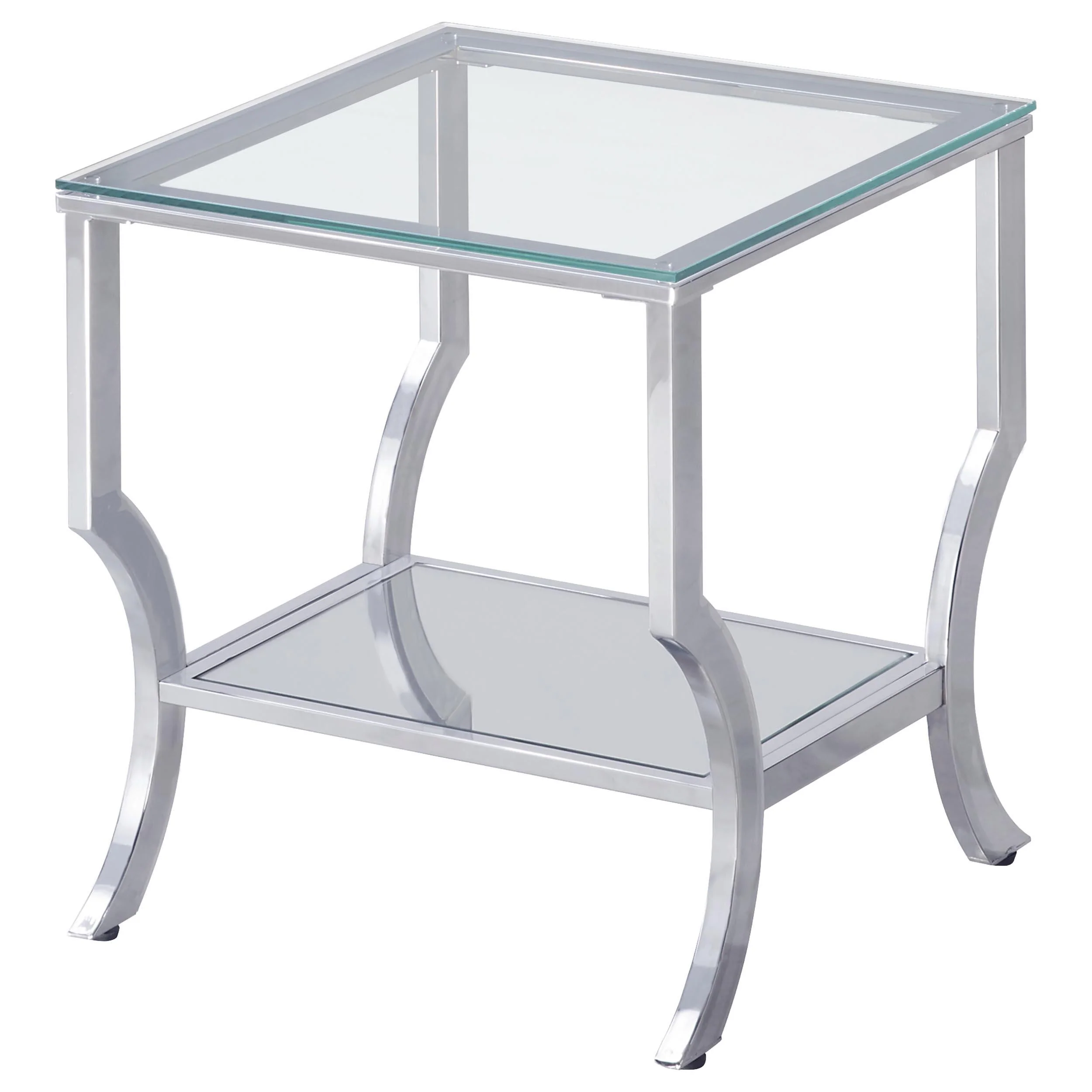 Saide 3-piece Glass Top Coffee and End Table Set Chrome - Image 3
