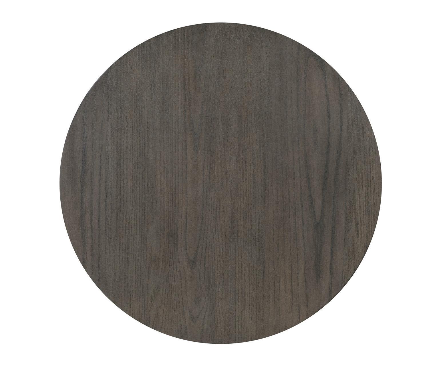 Drew Dark Brown Chairside Table with Casters - Image 3