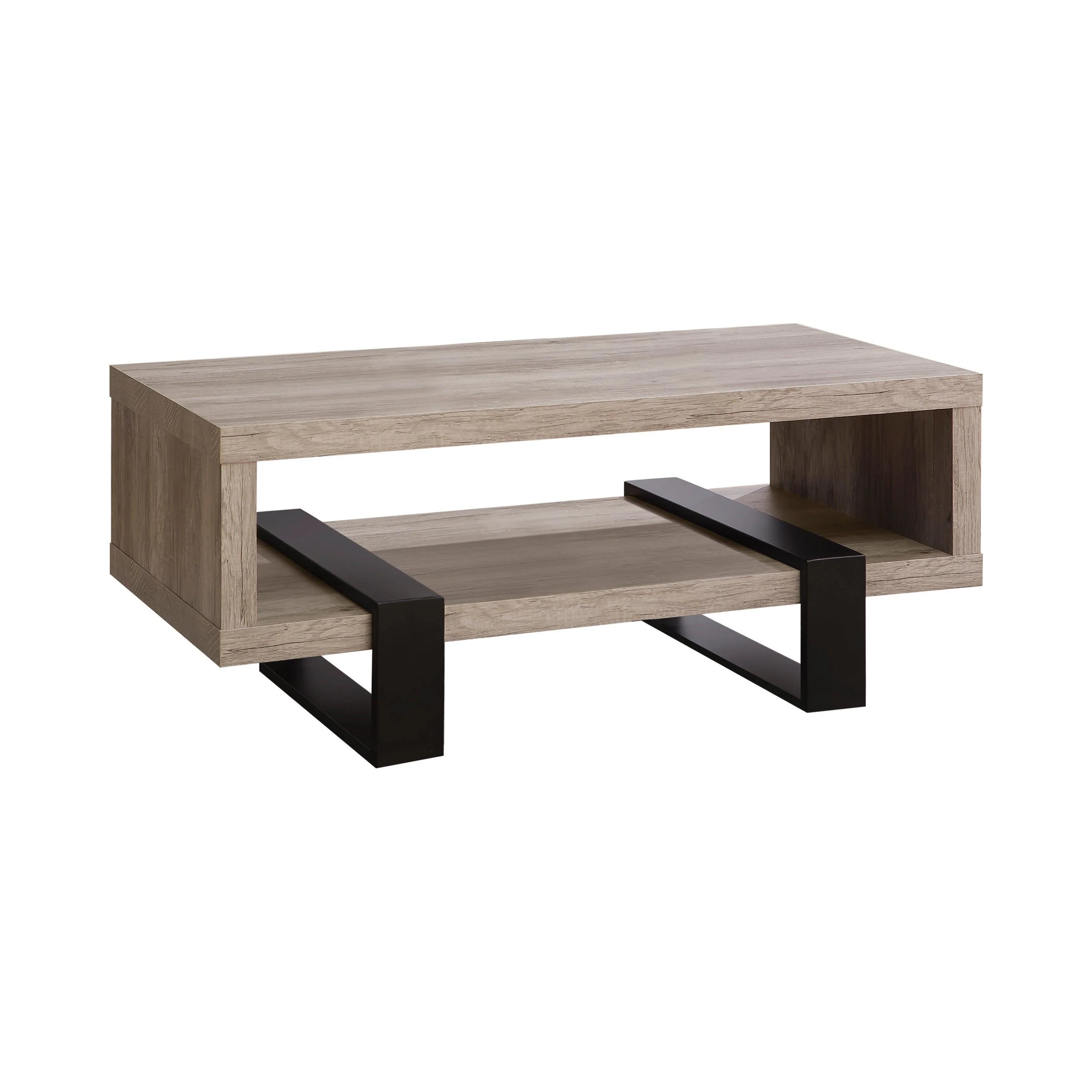 Dinard Coffee Table With Shelf Gray Driftwood - Image 2