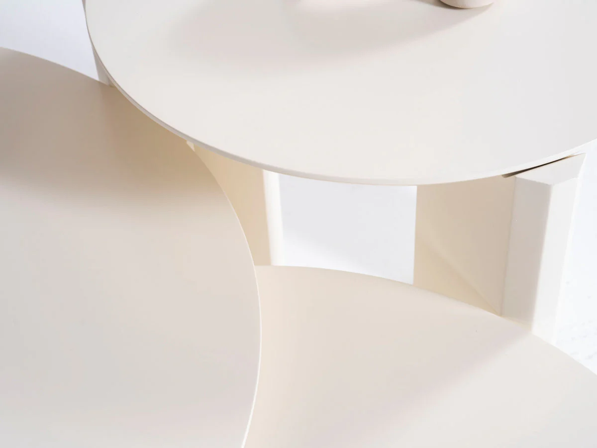 Olena Cream 3-Piece Coffee Table Set - Image 2