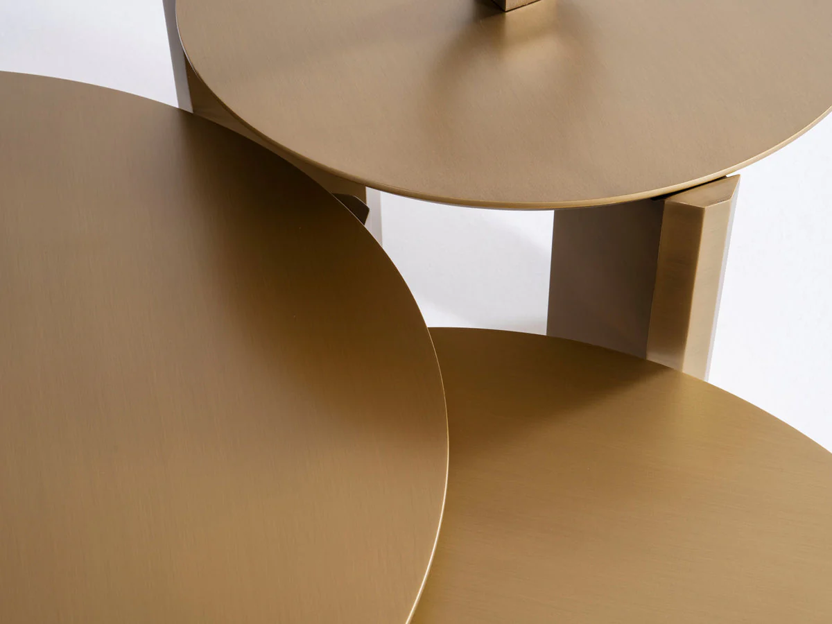 Olena Gold 3-Piece Coffee Table Set - Image 2