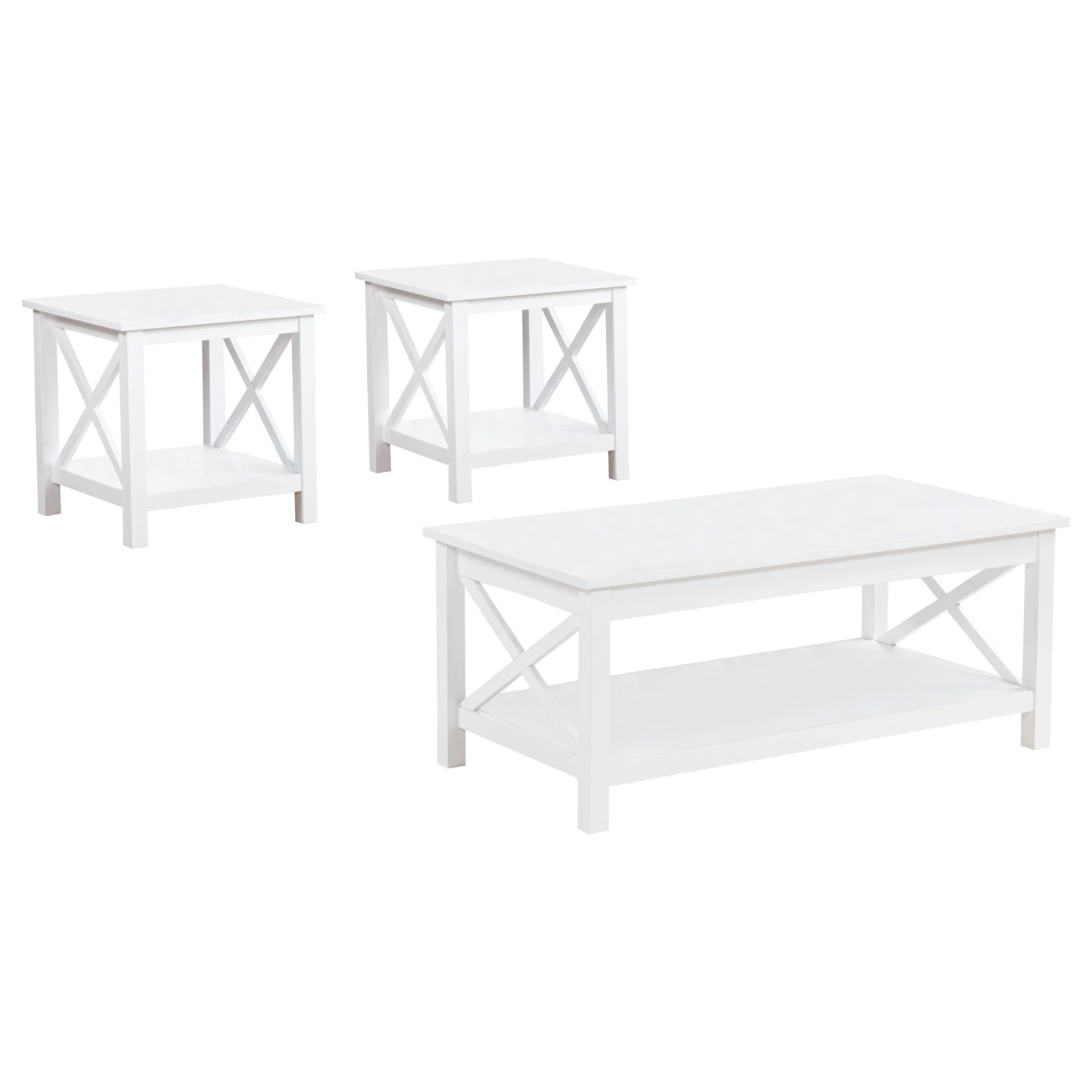 Skyview 3-piece Rectangular Lift Top Coffee Table Set White - Image 2