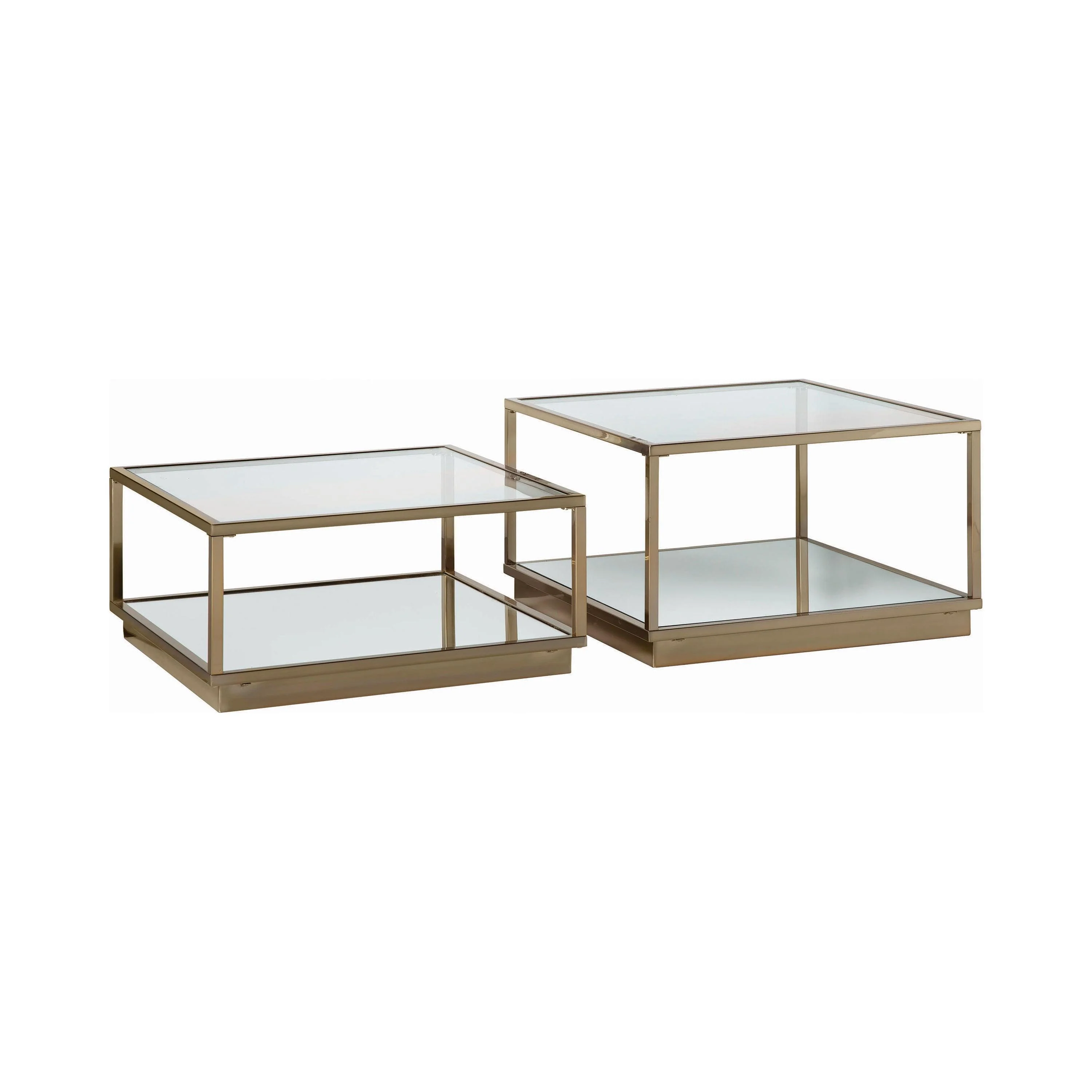 Renee 2-Piece Square Occasional Set Rose Brass - Image 2