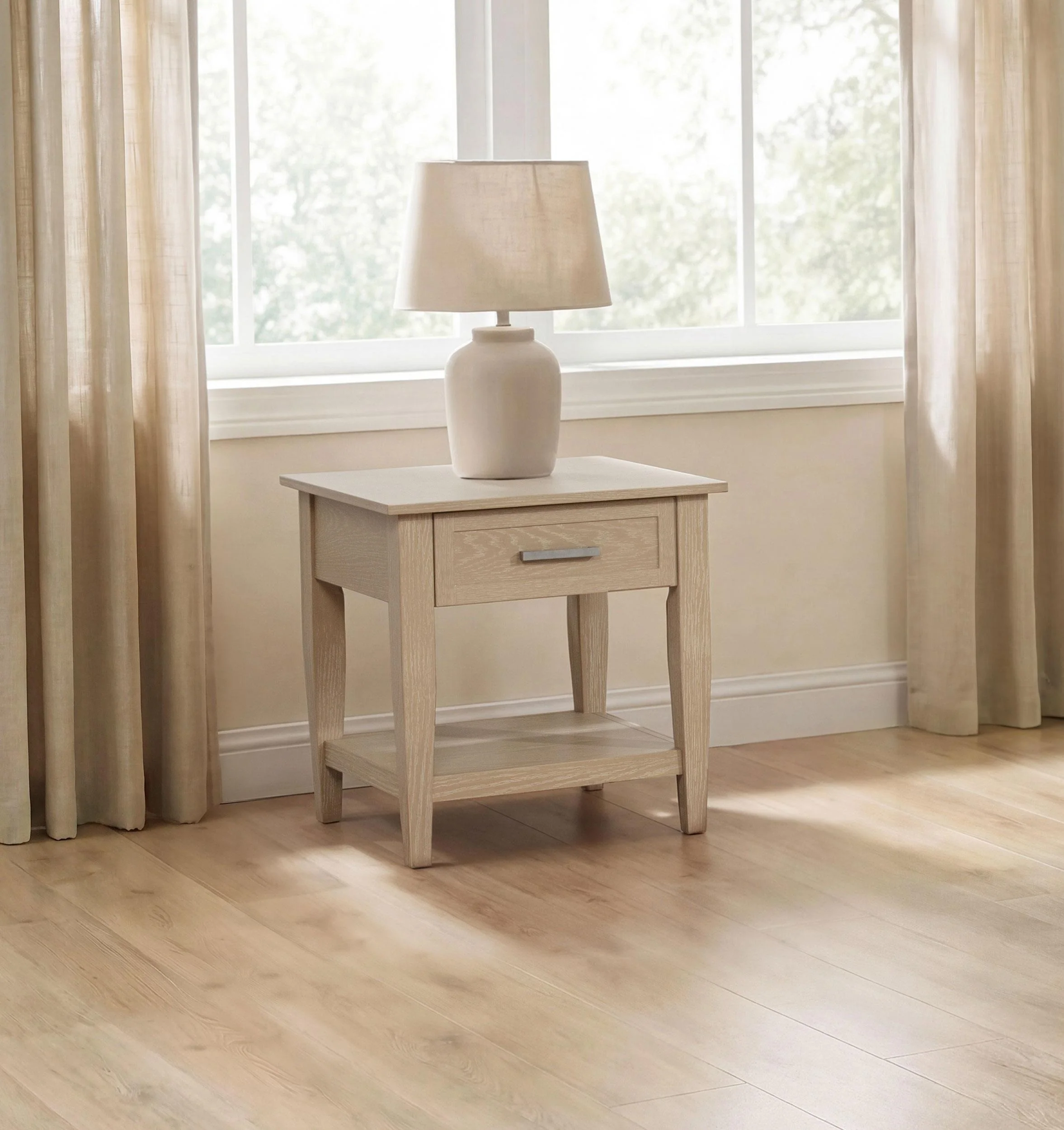 Lindenton 1-drawer Wood Occasional Side End Table Blonde - Image 2