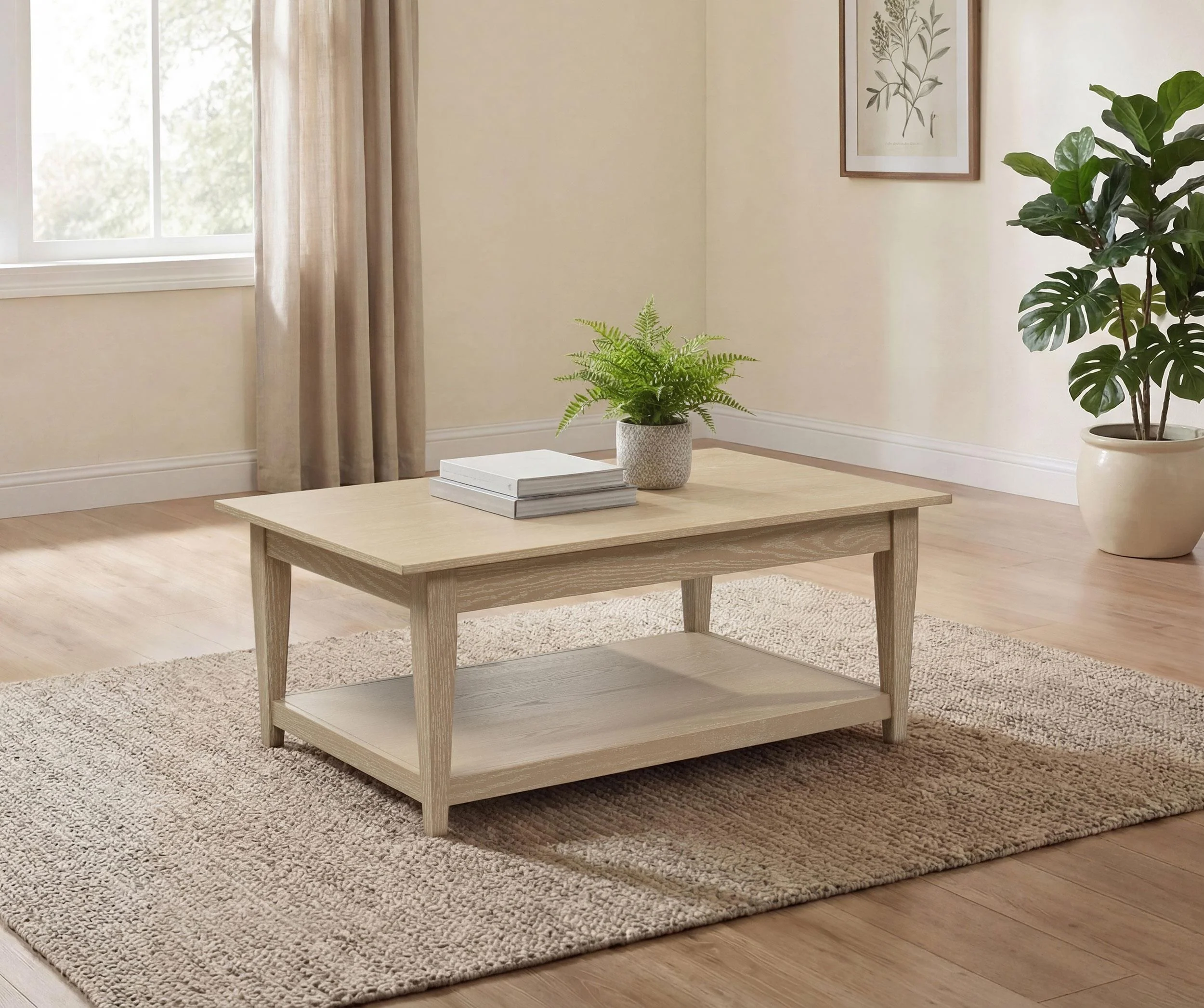 Lindenton Lift-Top Occasional Cocktail Coffee Table Blonde - Image 2