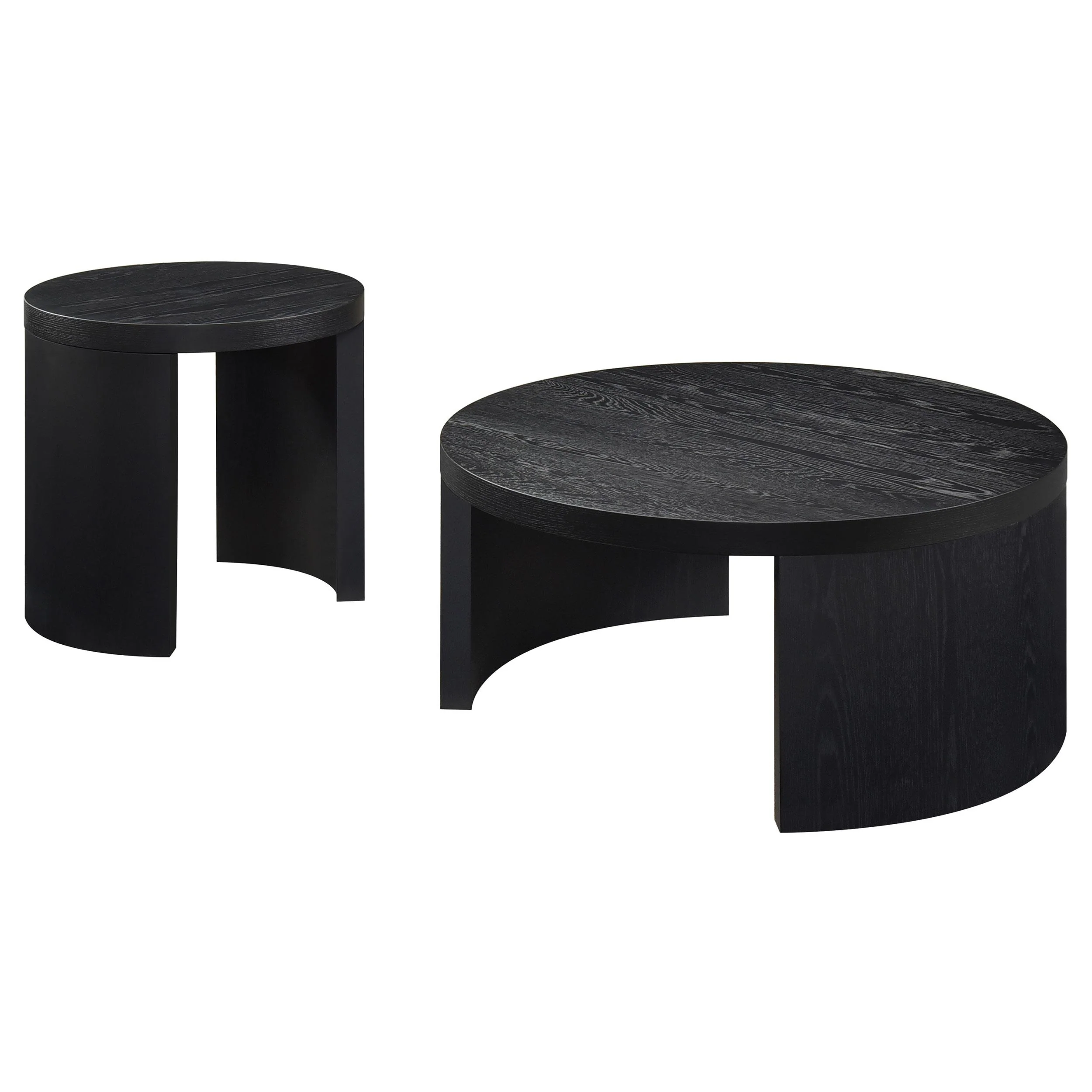 Sweeney 2-piece Coffee and End Occasional Table Set Black - Image 2