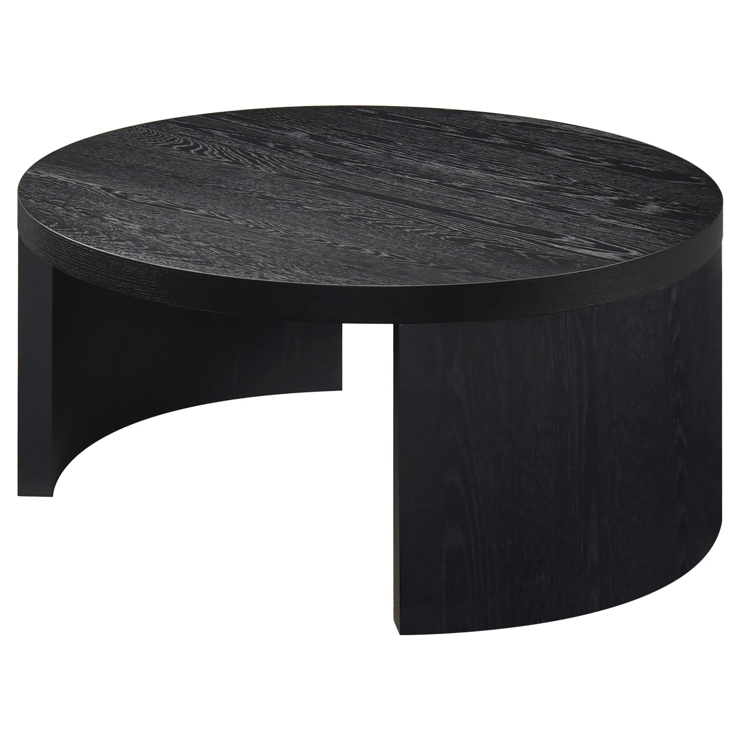 Sweeney 39-inch Round Wood Occasional Cocktail Coffee Table Black - Image 3
