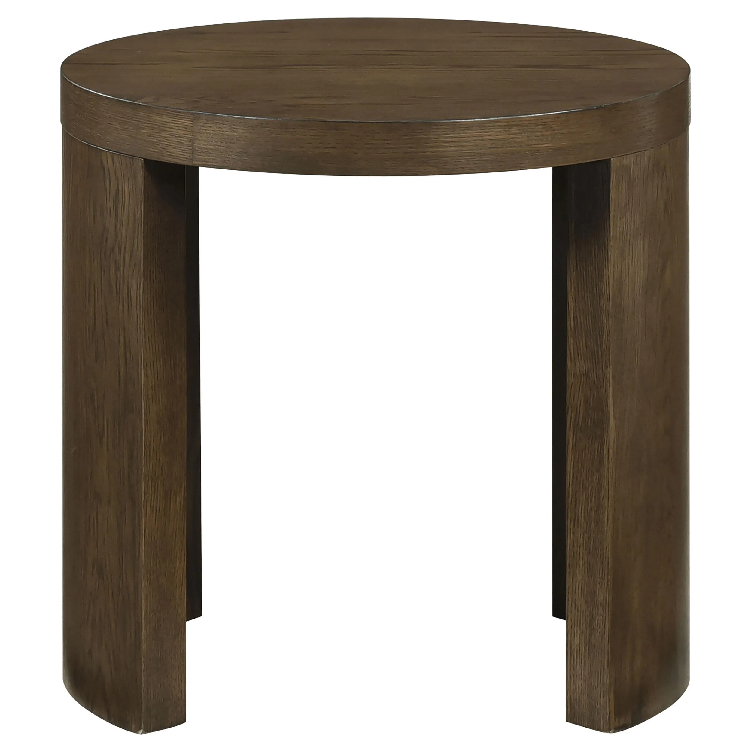 Sweeney 24-inch Round Wood Occasional Side End Table Dark Walnut - Image 3