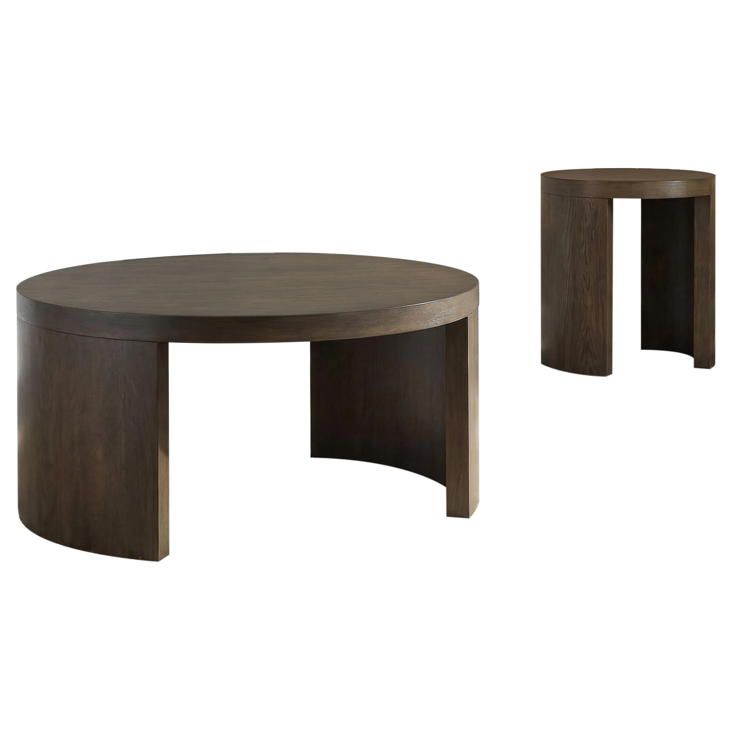 Sweeney 2-piece Coffee and End Occasional Table Set Dark Walnut - Image 2