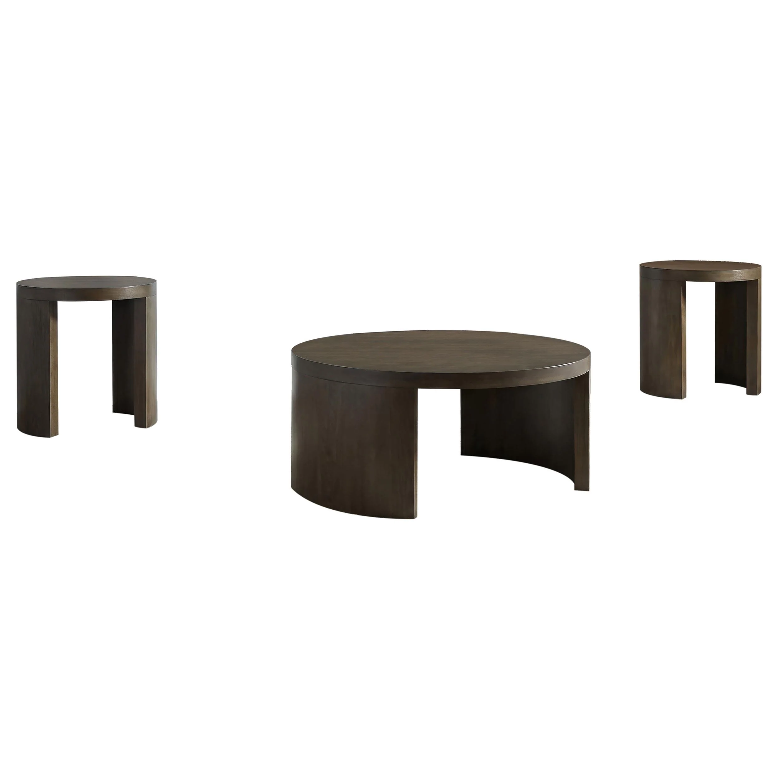Sweeney 3-piece Coffee and End Occasional Table Set Dark Walnut - Image 2
