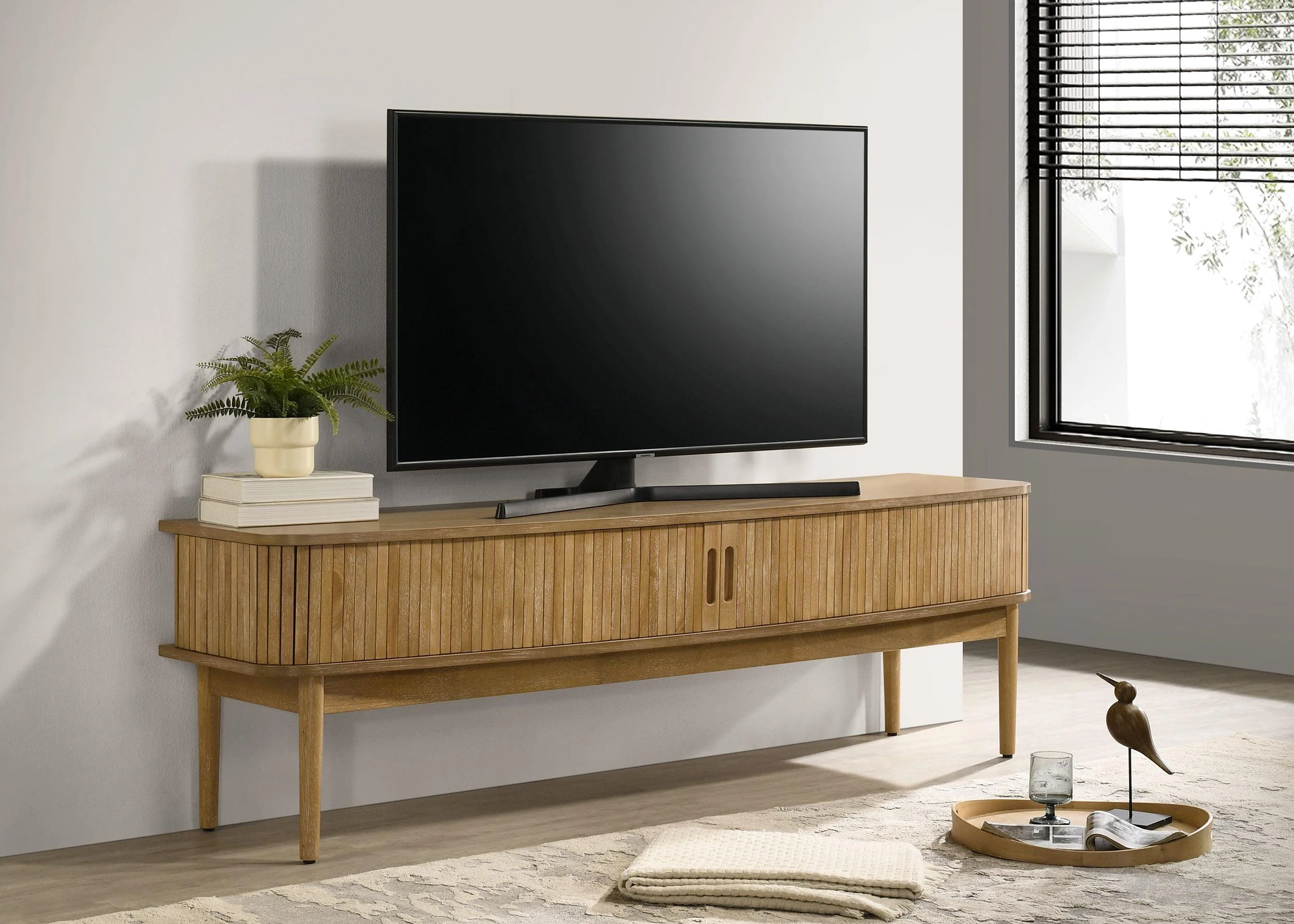 Croyden 71-inch TV Stand Media Console Weathered Natural - Image 2