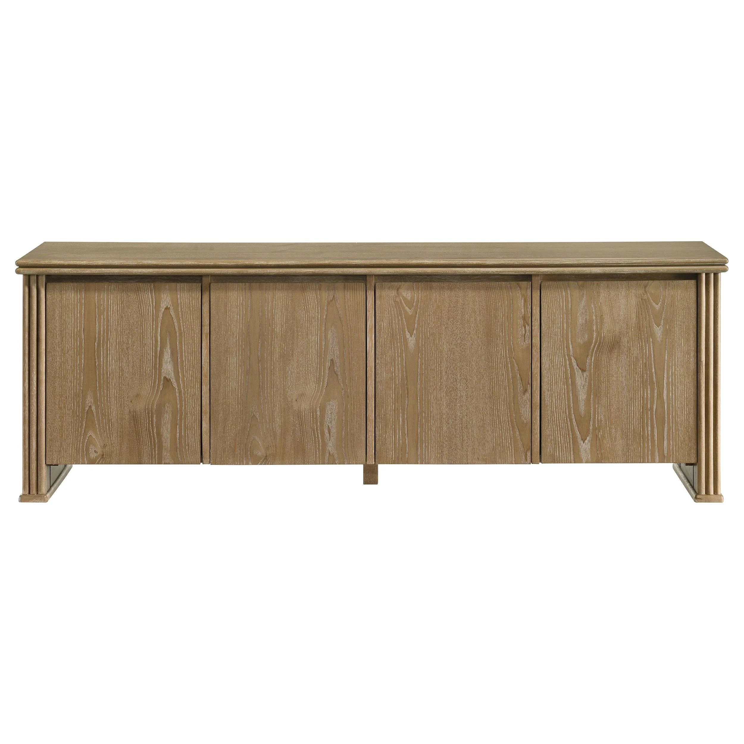 Adina 70-inch TV Stand Media Console Distressed Light Brown - Image 3
