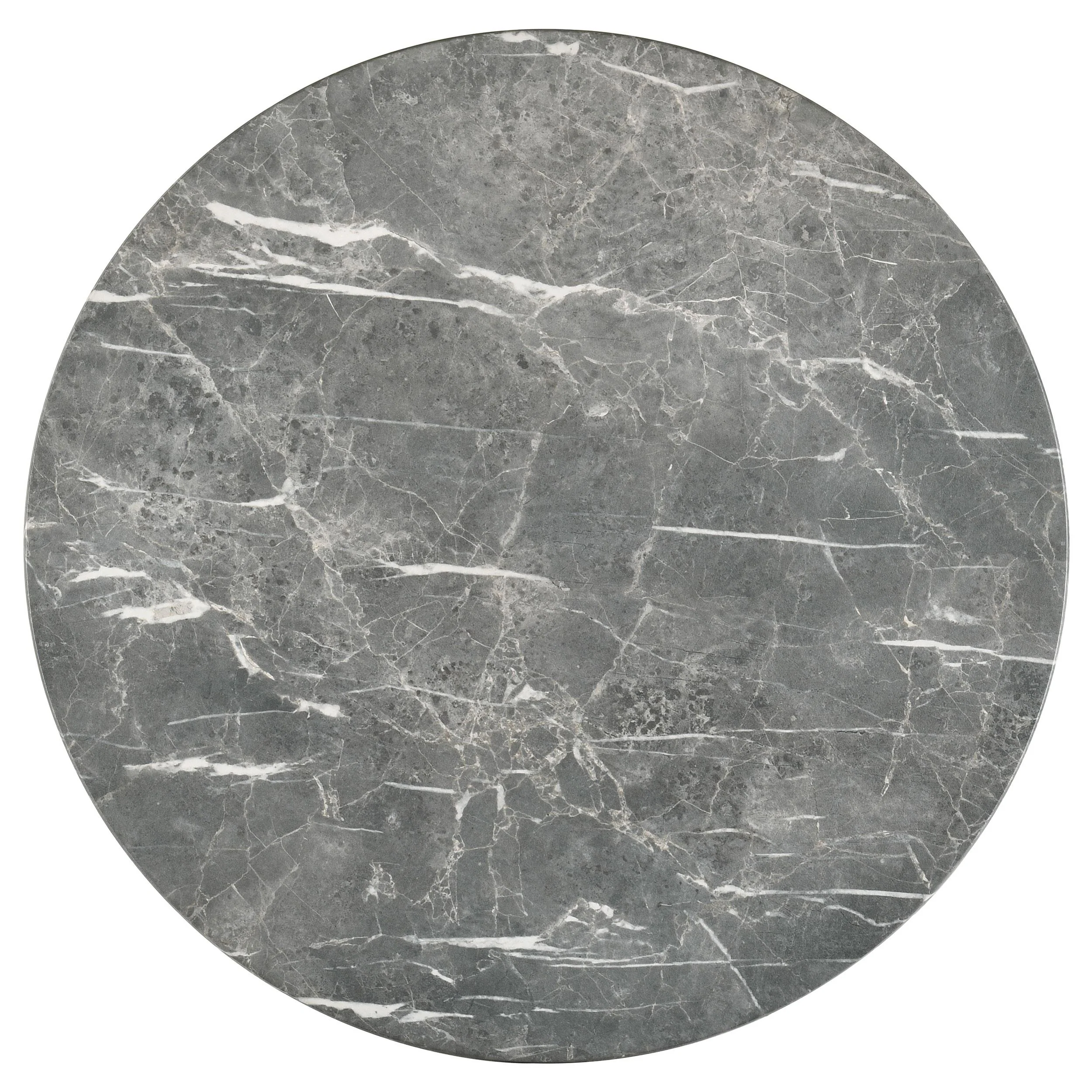 Franklin 36-inch Round Pedestal Coffee Table Grey and Dark Brown - Image 2