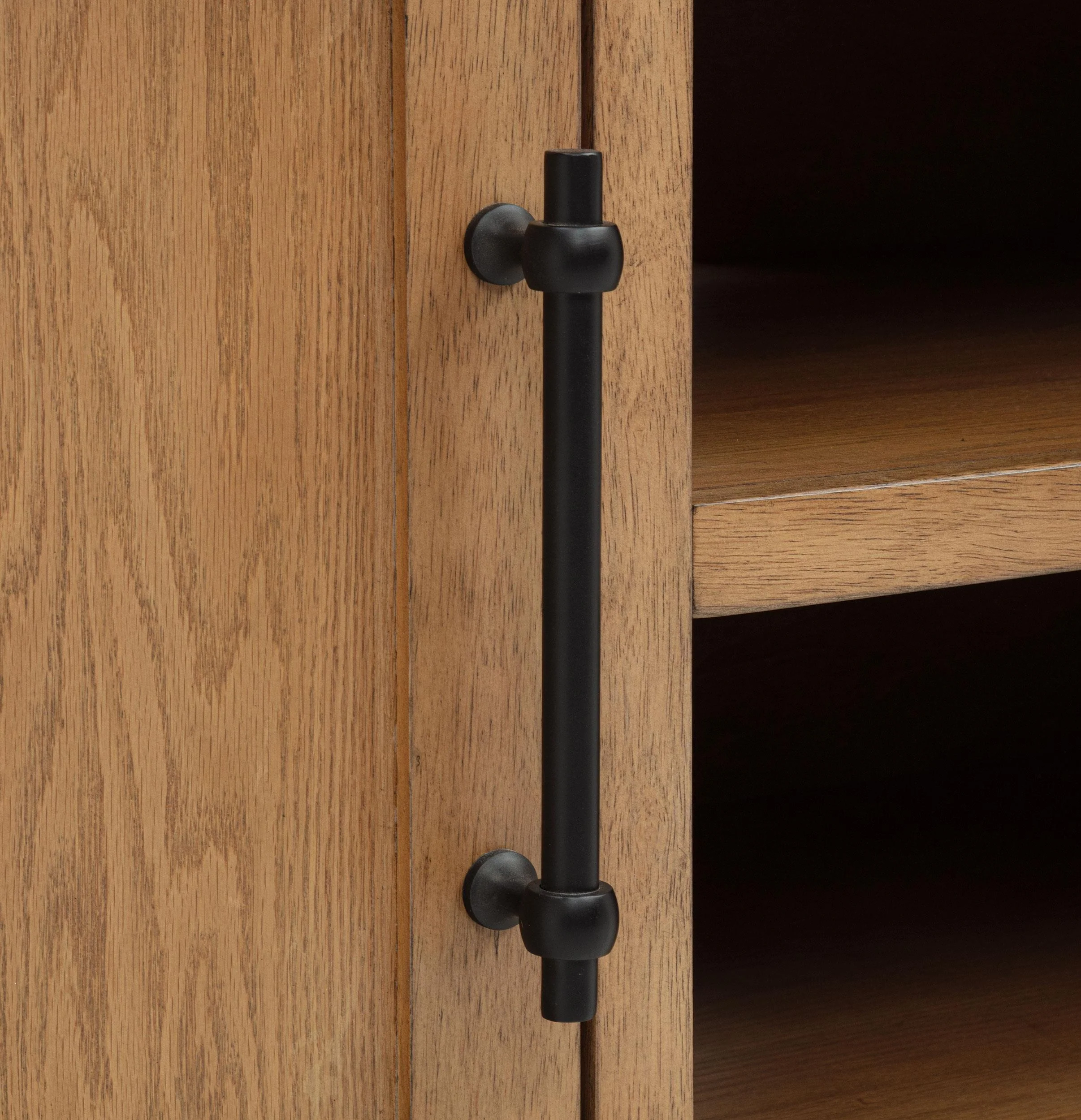Beasley 2-Door 71-Inch Wood TV Stand Media Console Golden Oak - Image 3