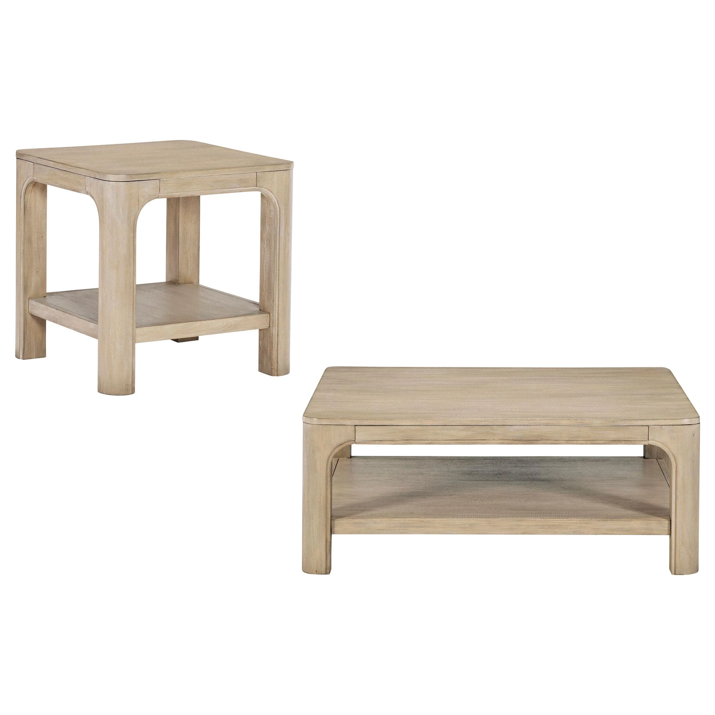 Solano 2-piece Square Coffee Table Set Weathered Mango - Image 2