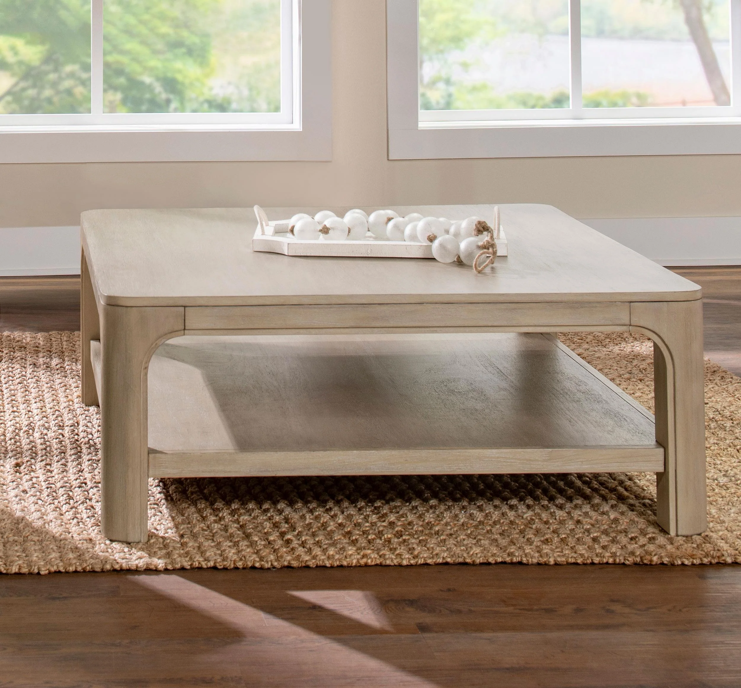 Solano Square Wood Cocktail Coffee Table Weathered Mango - Image 2