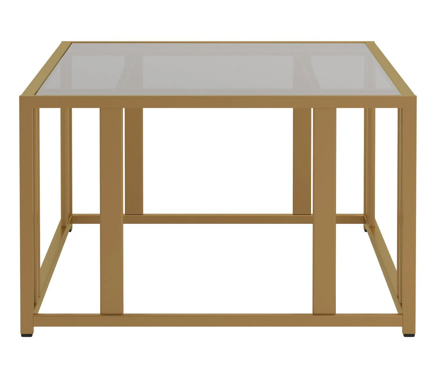Adri Metal Frame Coffee Table Matte Brass - Image 3