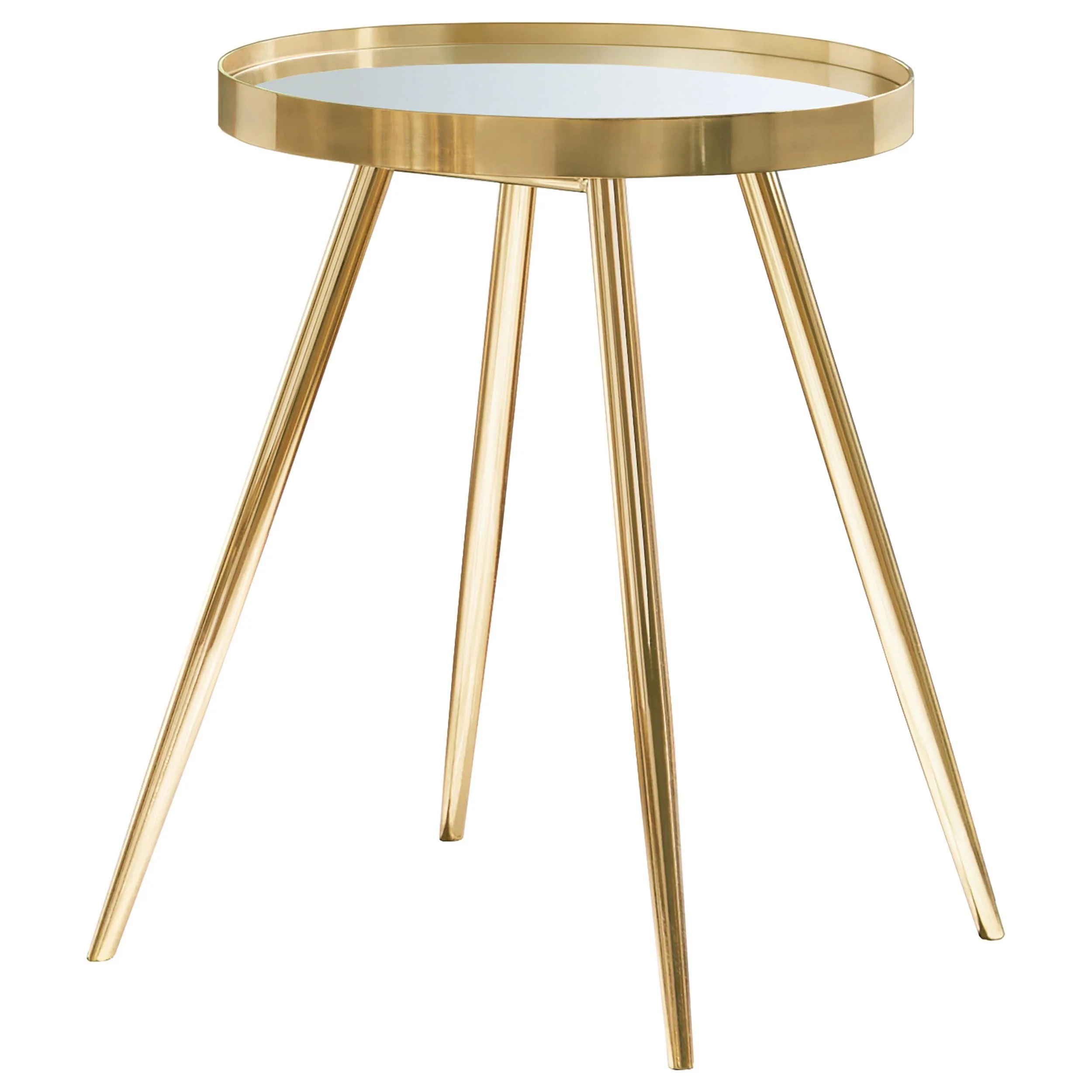 Kaelyn 3-piece Round Coffee and End Table Set Gold - Image 3