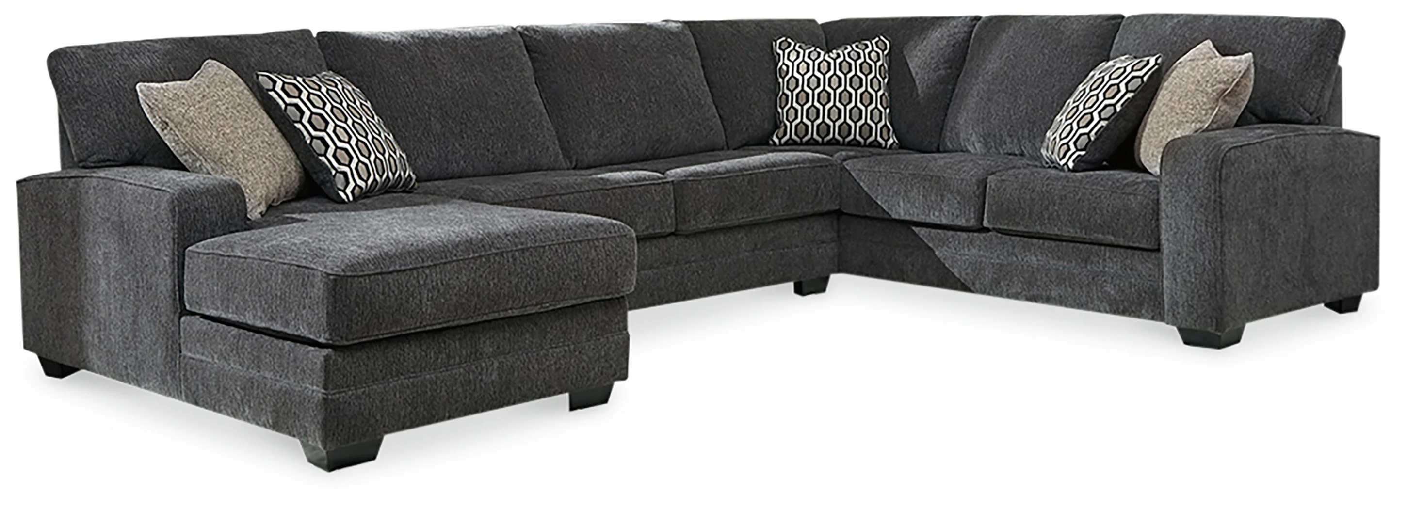 Tracling Slate 3-Piece Sectional with Ottoman - Image 3
