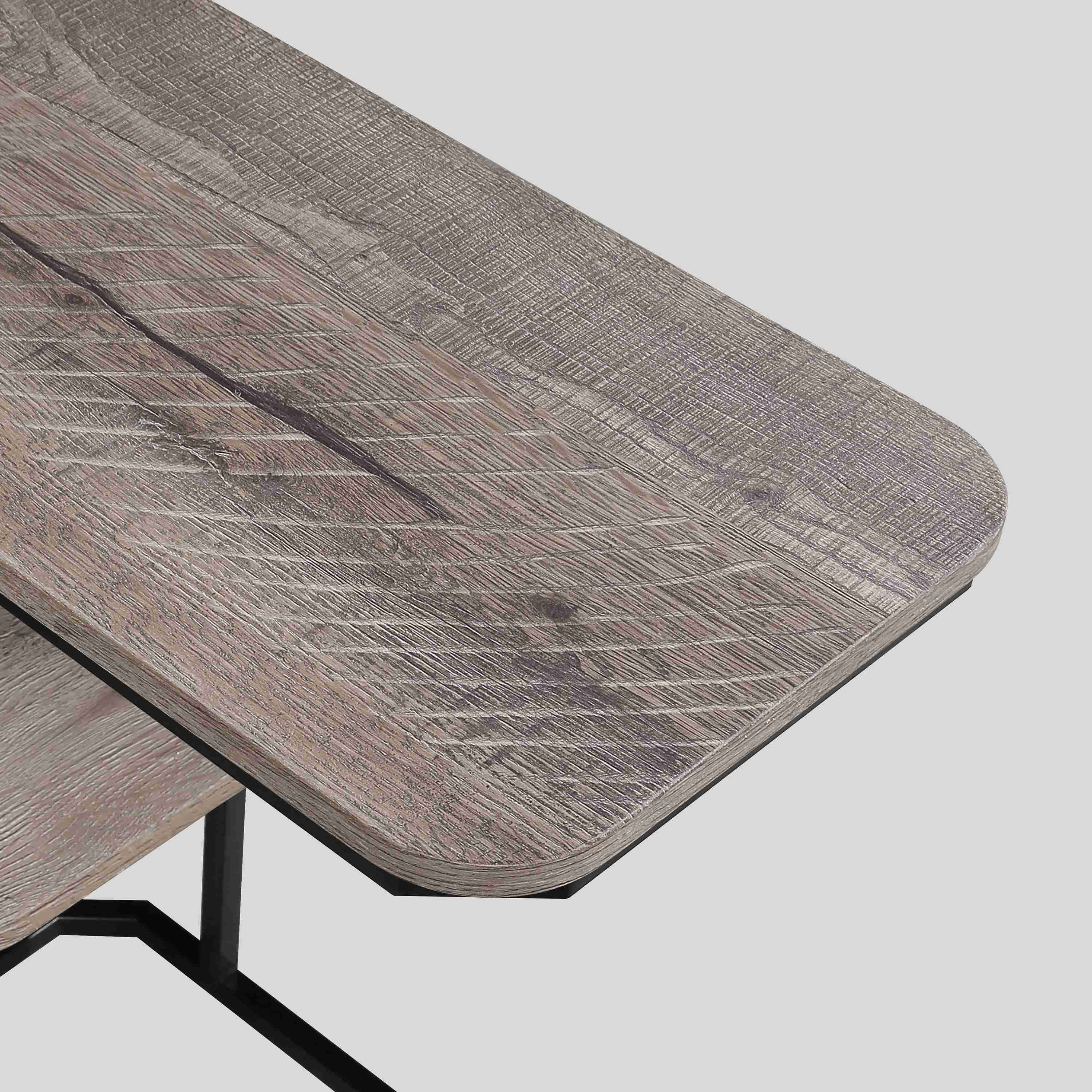Ida Weathered Gray Side Table - Image 3
