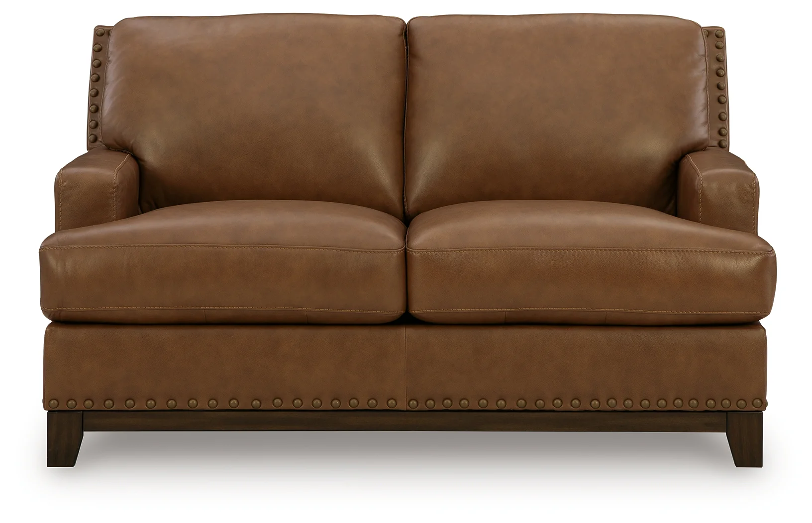 Saonara Amber Leather Loveseat - Image 3