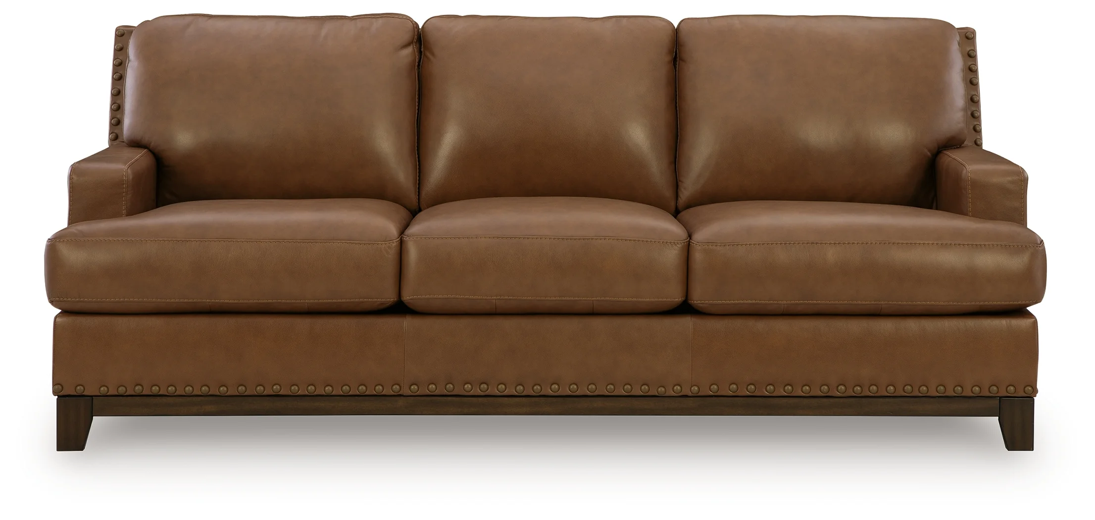 Saonara Amber Leather Sofa - Image 3