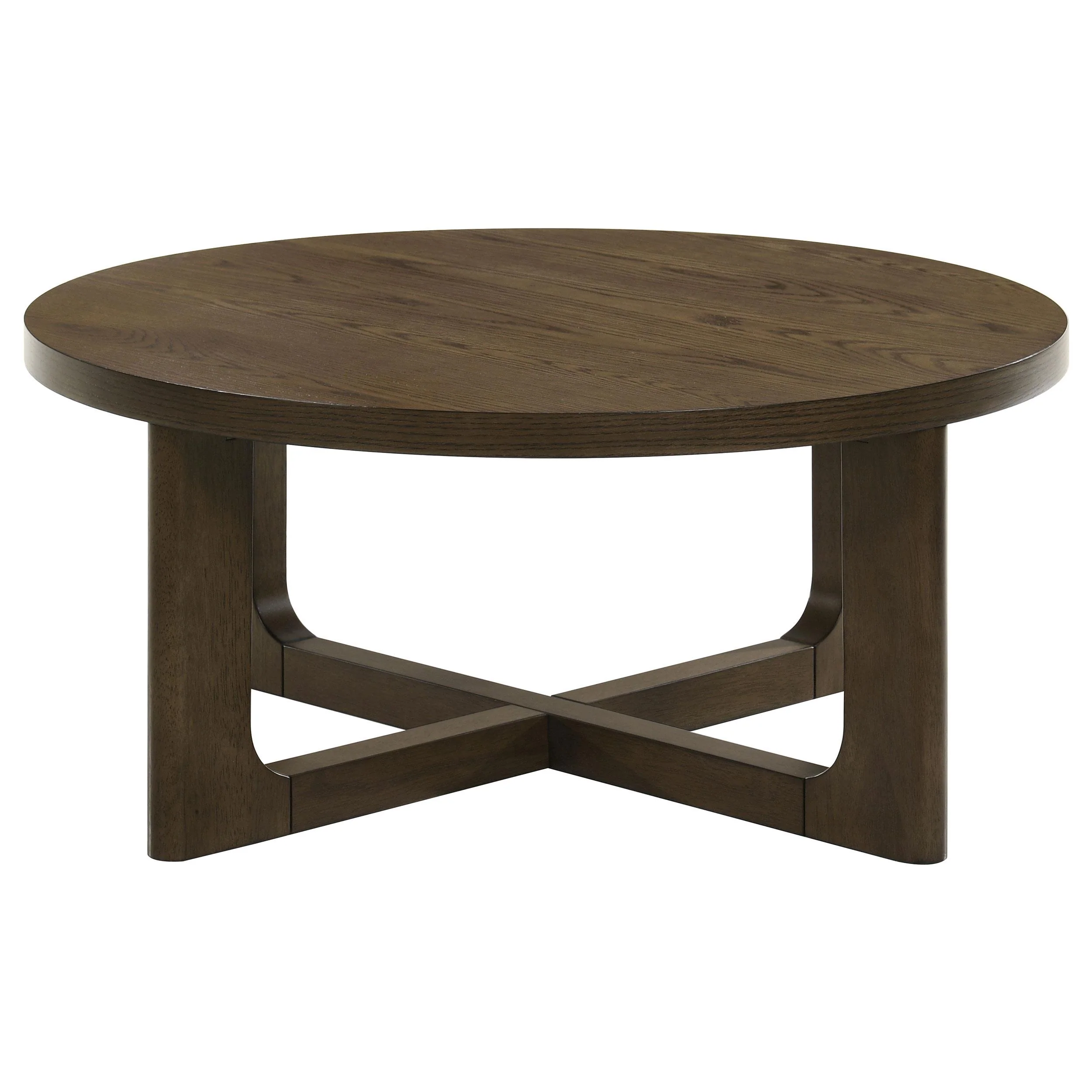 Kessler Round Sculptural Wood Coffee Table Brown - Image 3