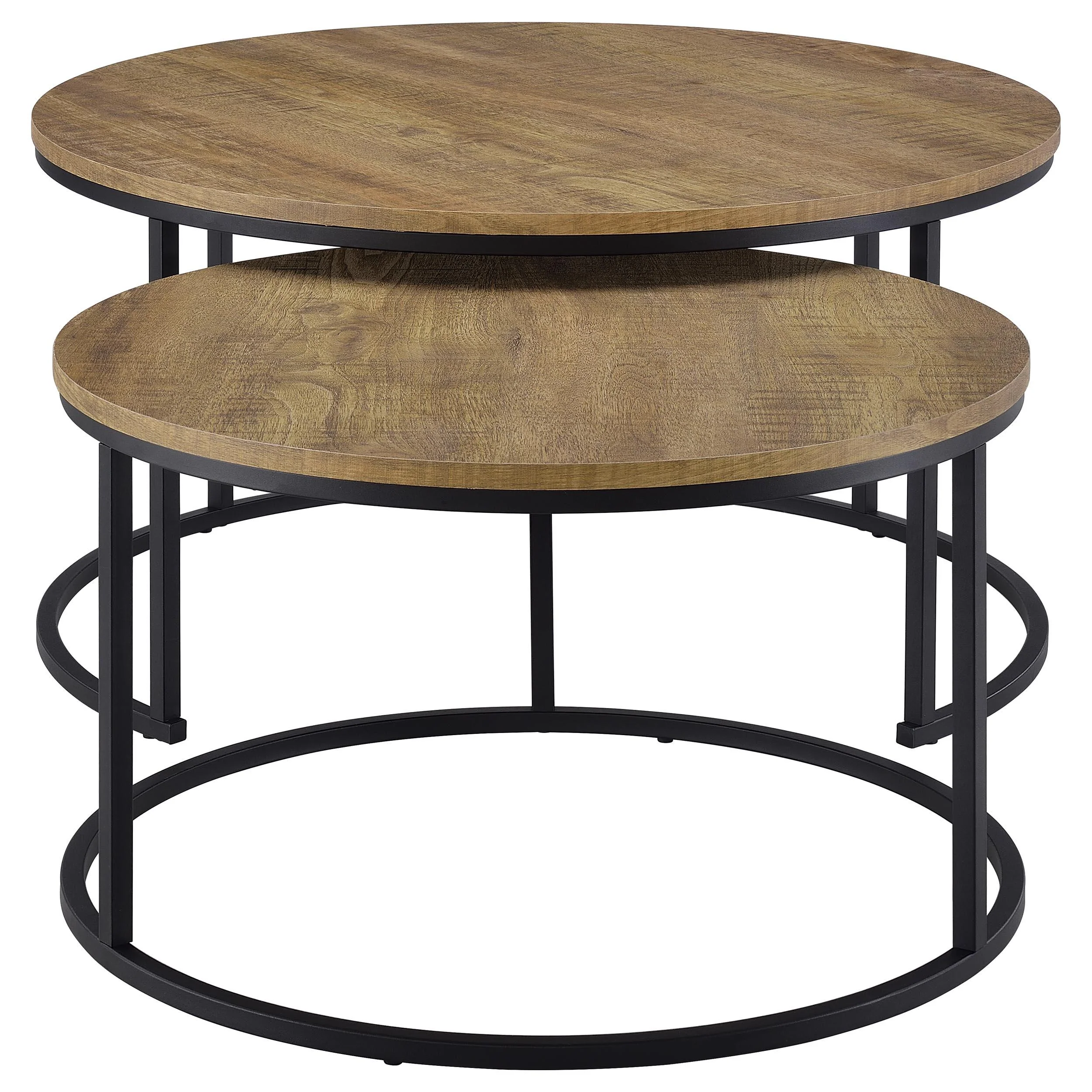 Lainey 2-piece Round Nesting Coffee Table Mango - Image 3