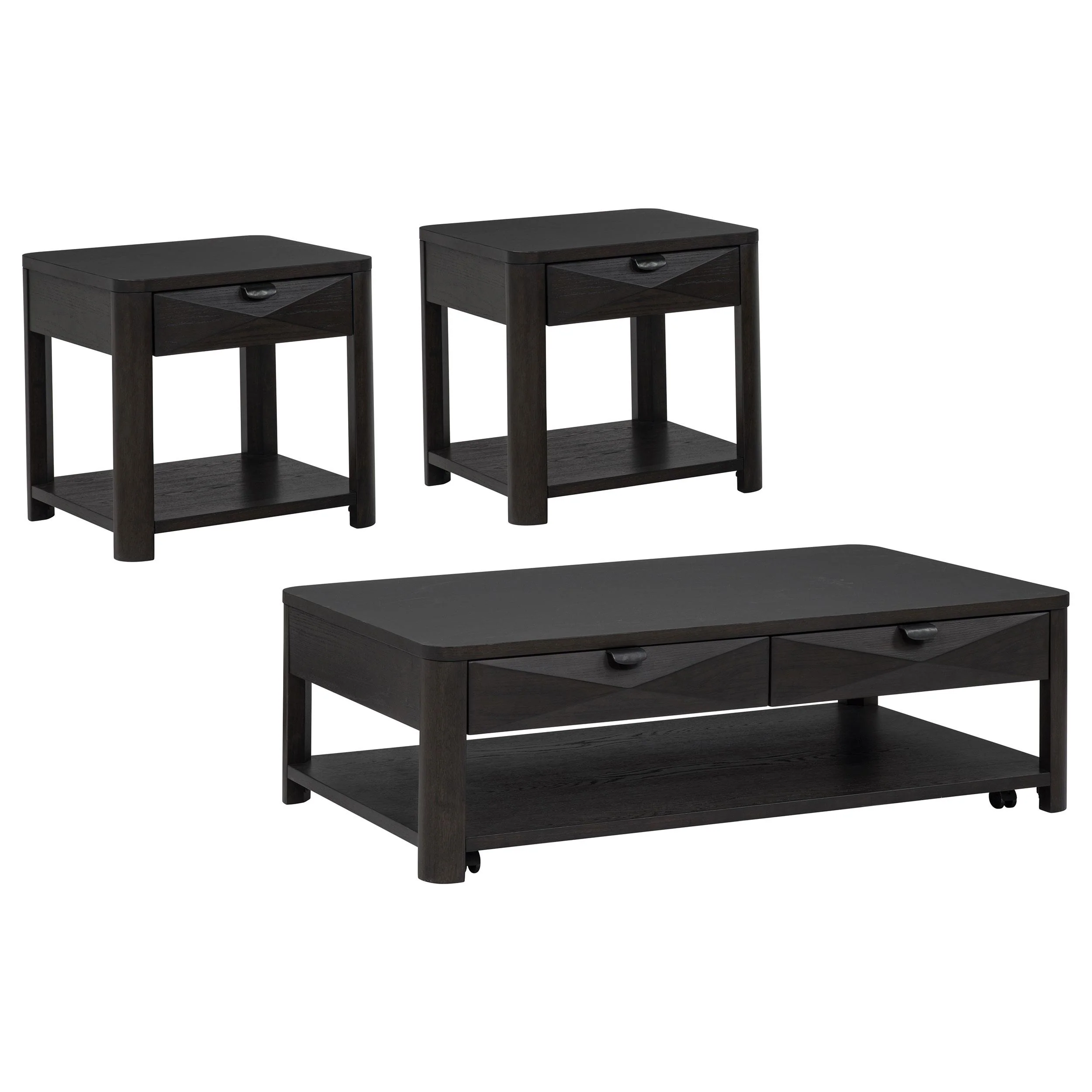 Marcelo 3-piece Coffee Table Set with Storage Coffee - Image 2