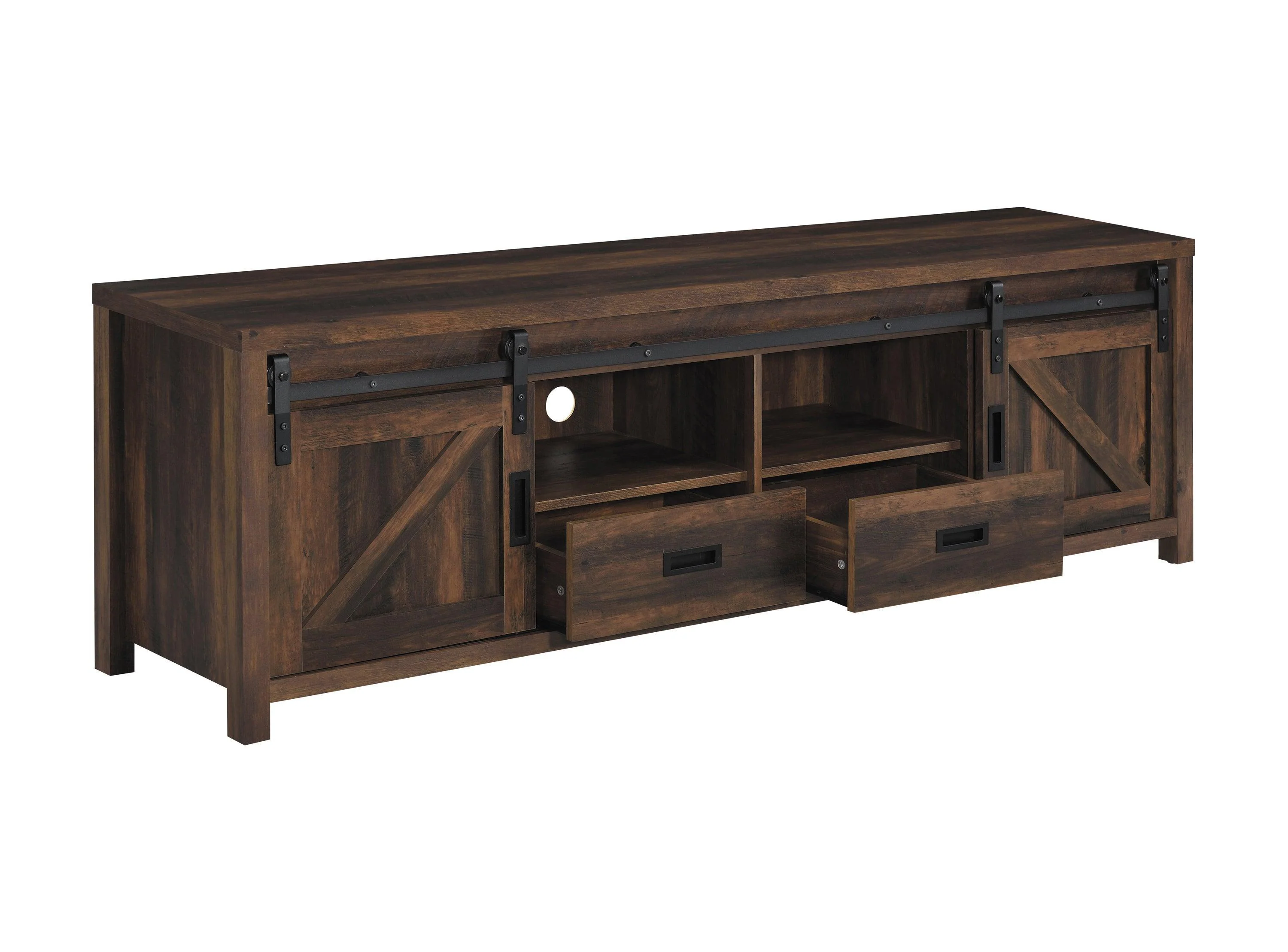 Madra Rectangular TV Console With 2 Sliding Doors - Image 3