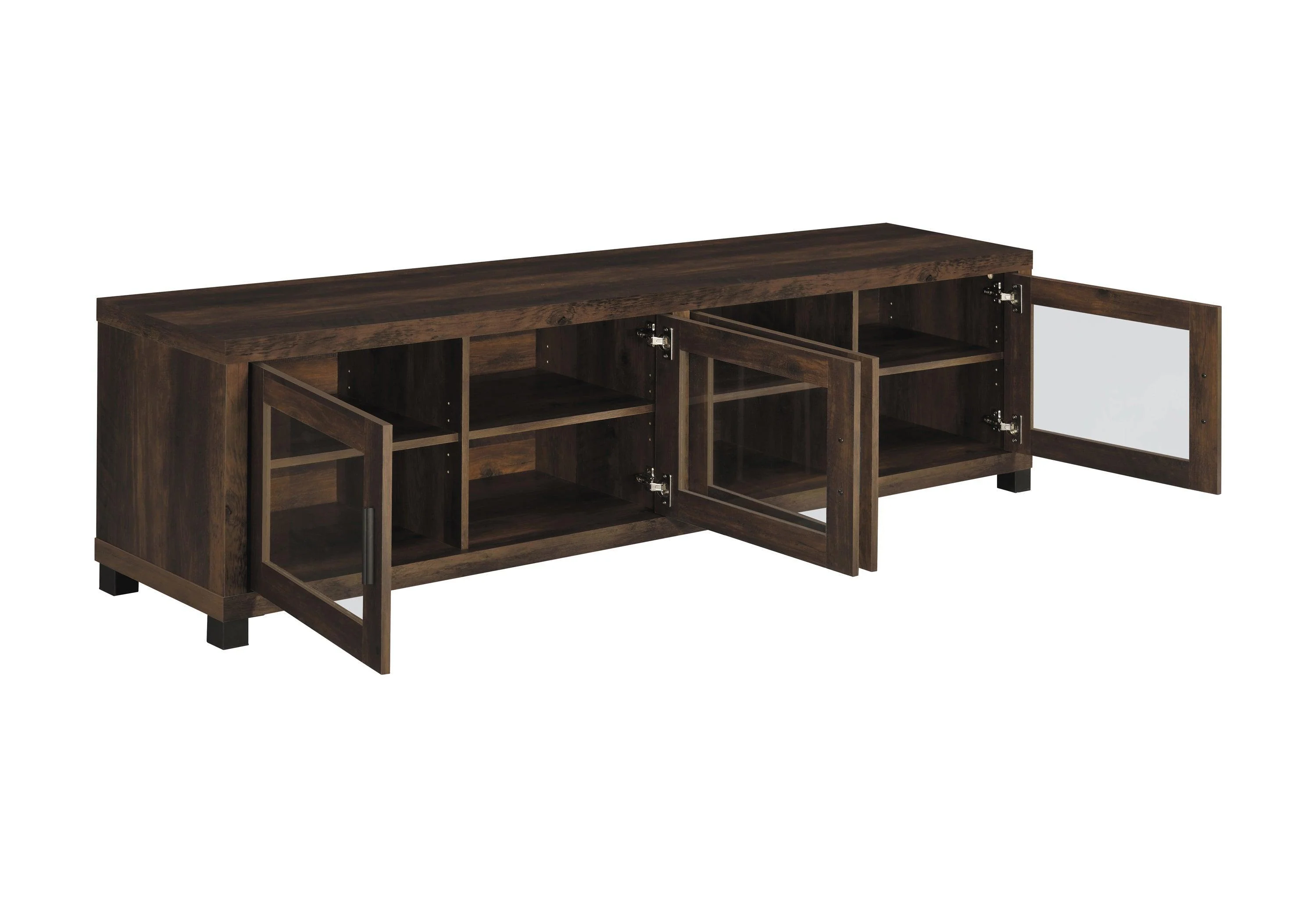 Sachin Rectangular TV Console With Glass Doors - Image 3