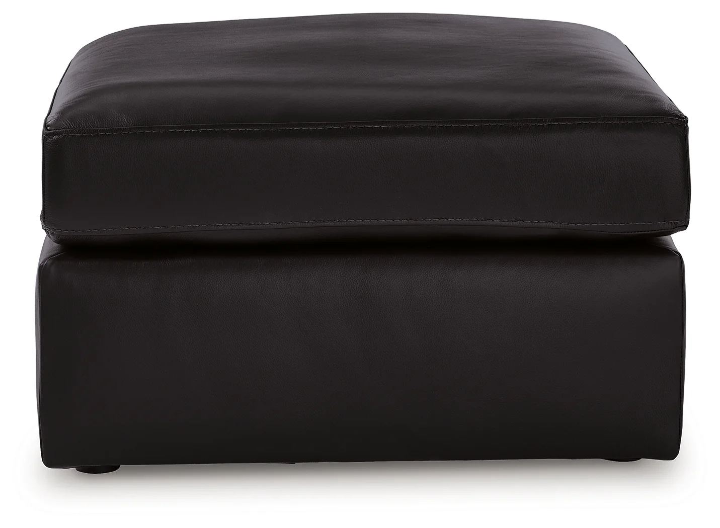Modmax II Black Leather Oversized Accent Ottoman - Image 3