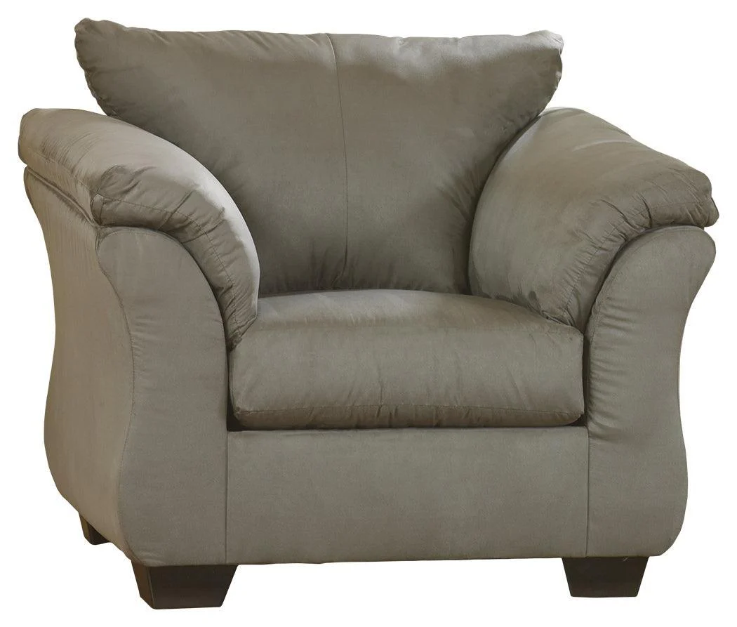 Darcy Cobblestone Microfiber Chair - Image 2