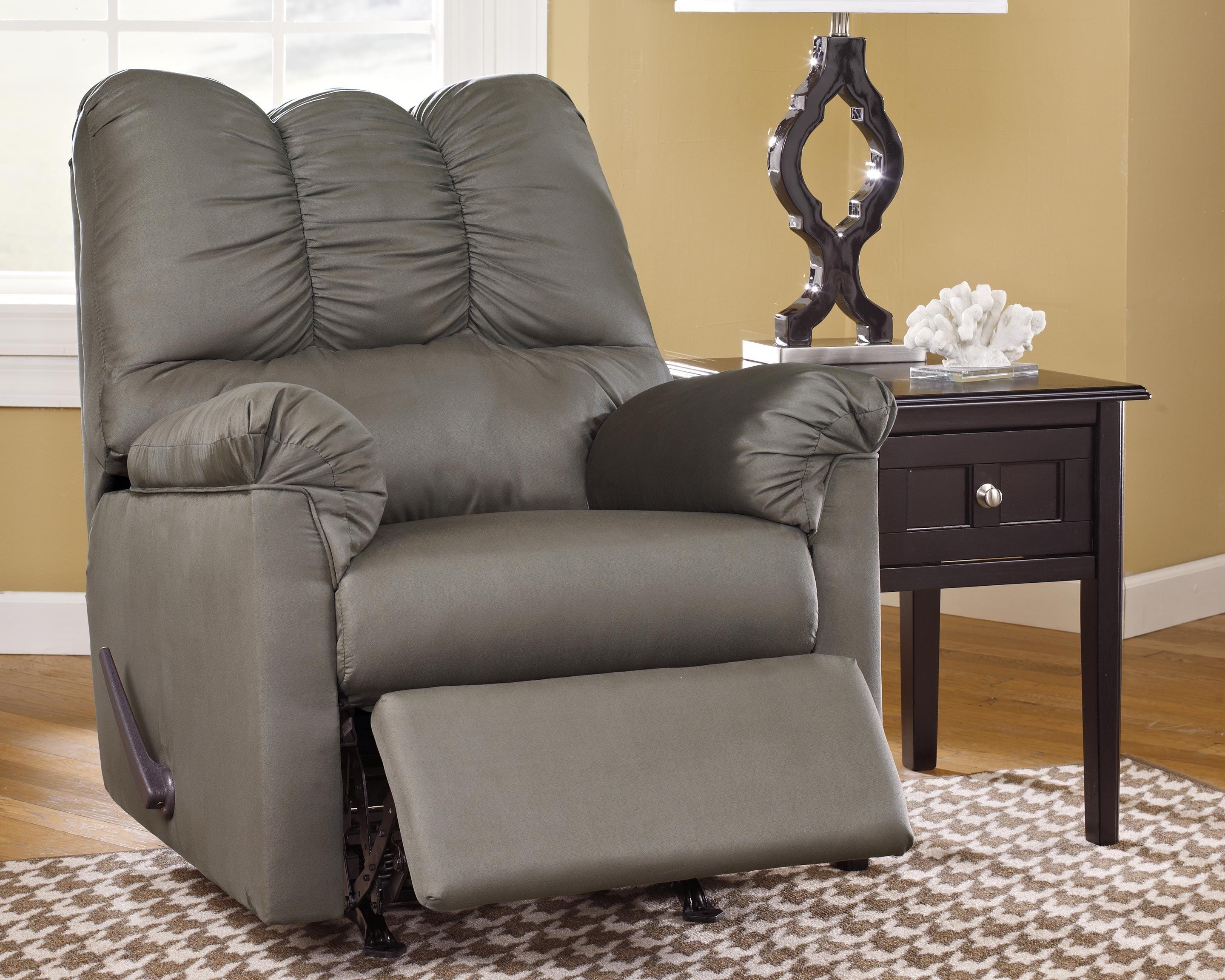 Darcy Cobblestone Microfiber Recliner - Image 3