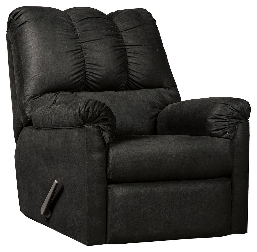 Darcy Black Microfiber Recliner - Image 2