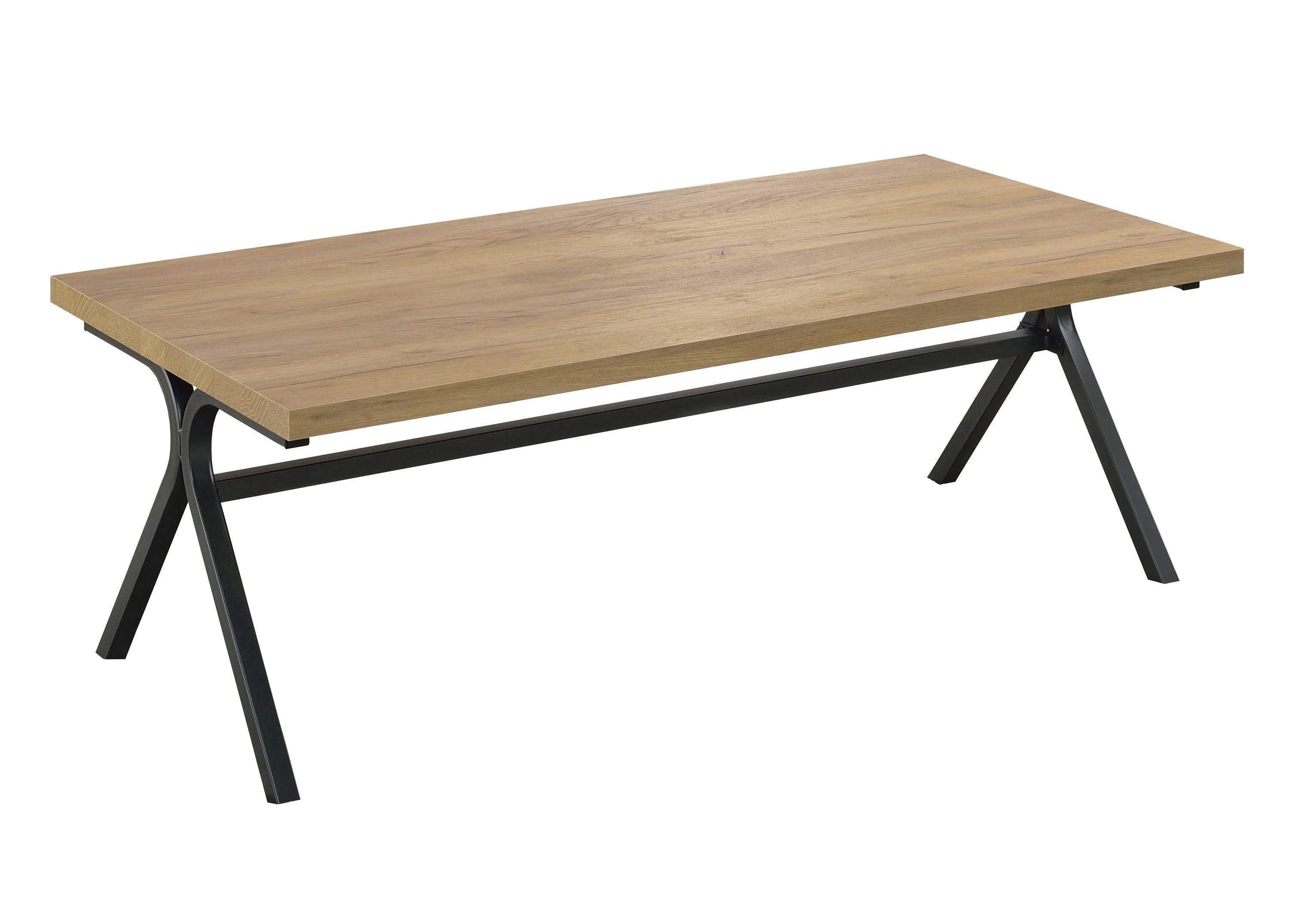Colmar 3-Piece Trestle Occasional Table Set Golden Oak Gunmetal - Image 2