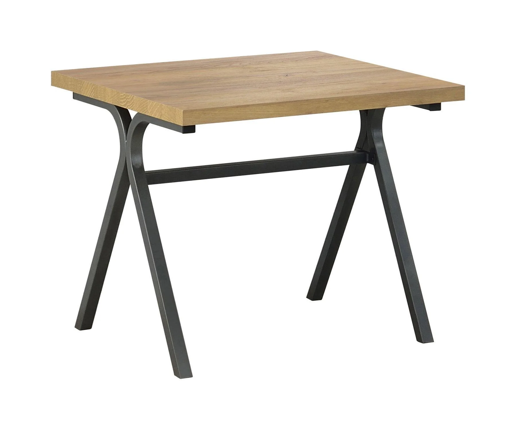 Colmar 3-Piece Trestle Occasional Table Set Golden Oak Gunmetal - Image 3