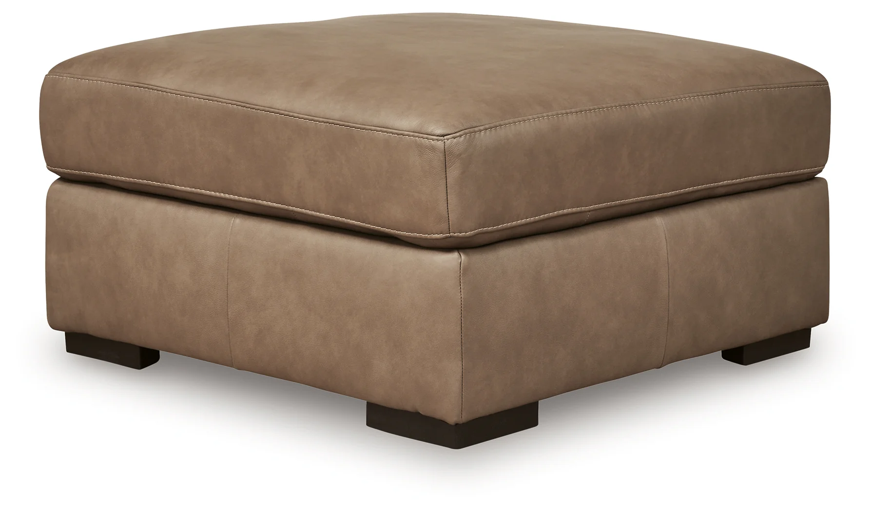 Veronella Sahara Leather Oversized Accent Ottoman - Image 2