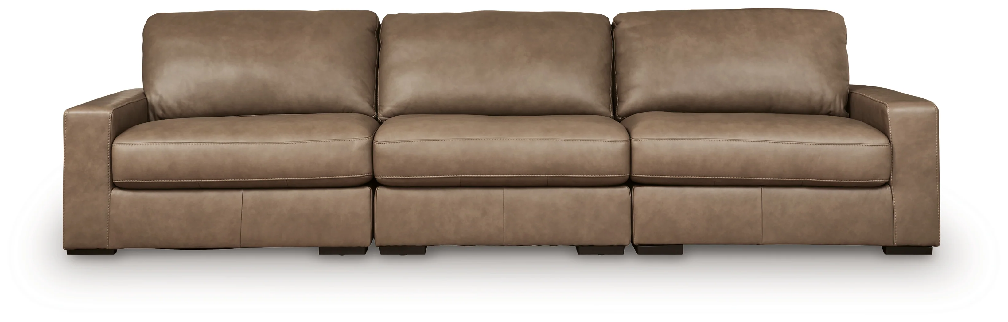 Veronella Sahara Leather 3-Piece Sectional Sofa - Image 2