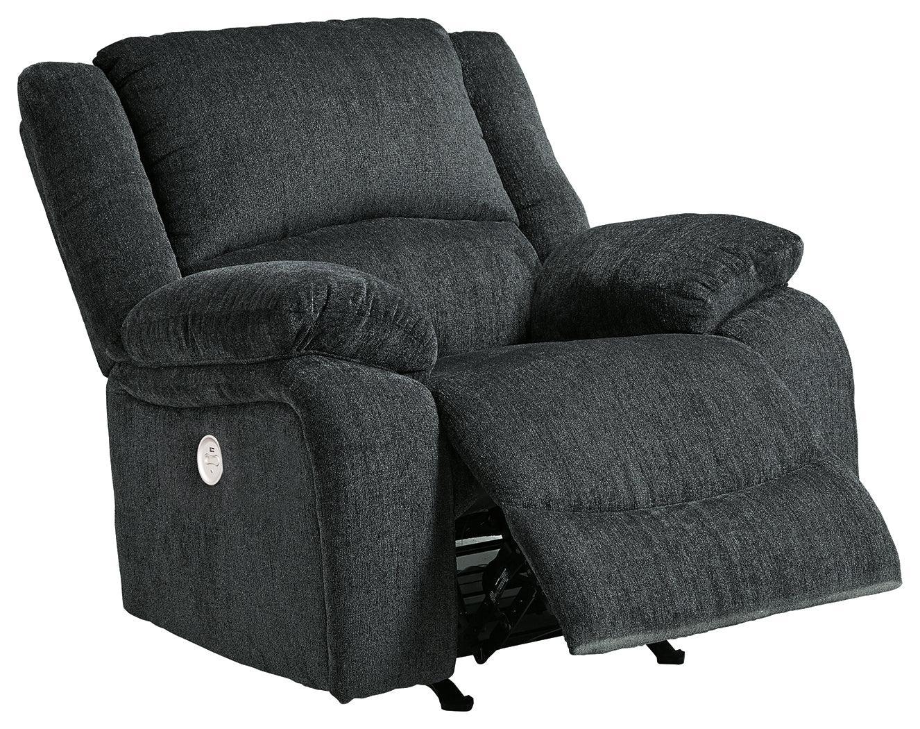 Draycoll Slate Chenille Power Recliner - Image 3