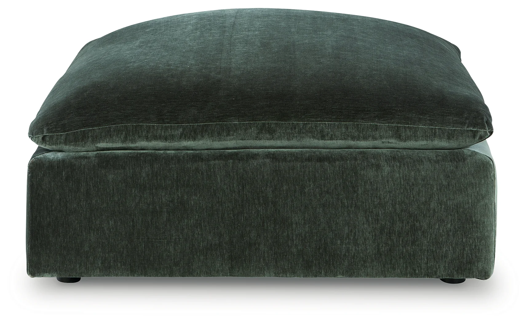 Carriage View Jade Velvet Oversized Accent Ottoman - Image 3