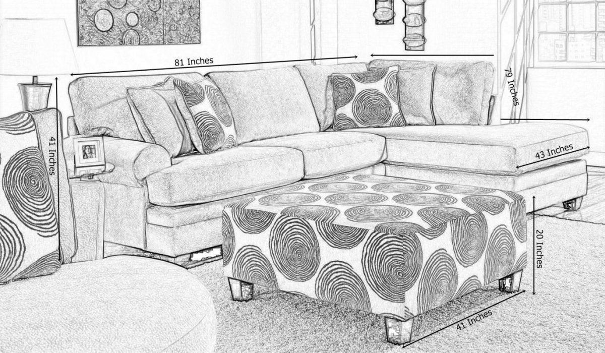 Selena Chocolate 124" Sectional - Image 2