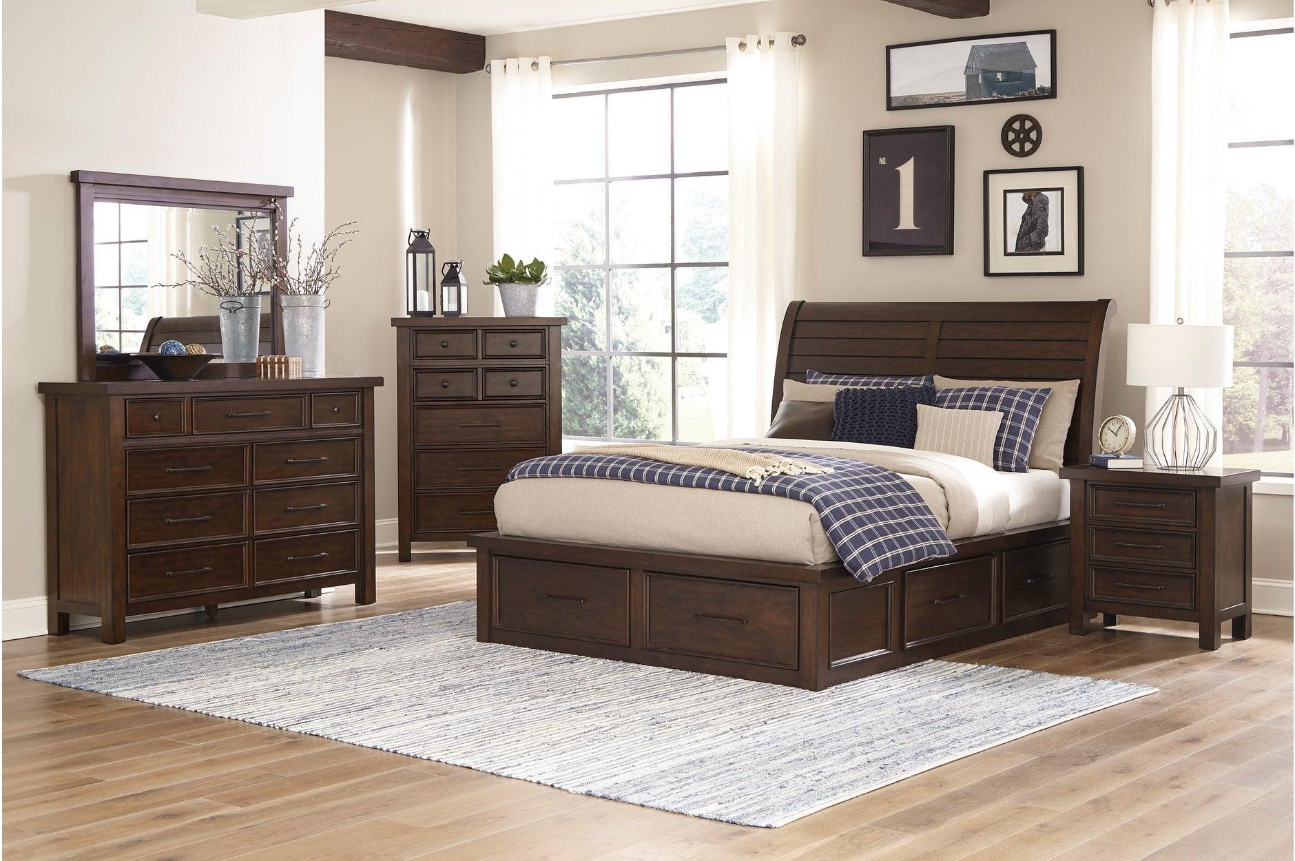 Logandale Brown Sleigh Bedroom Set - Image 1