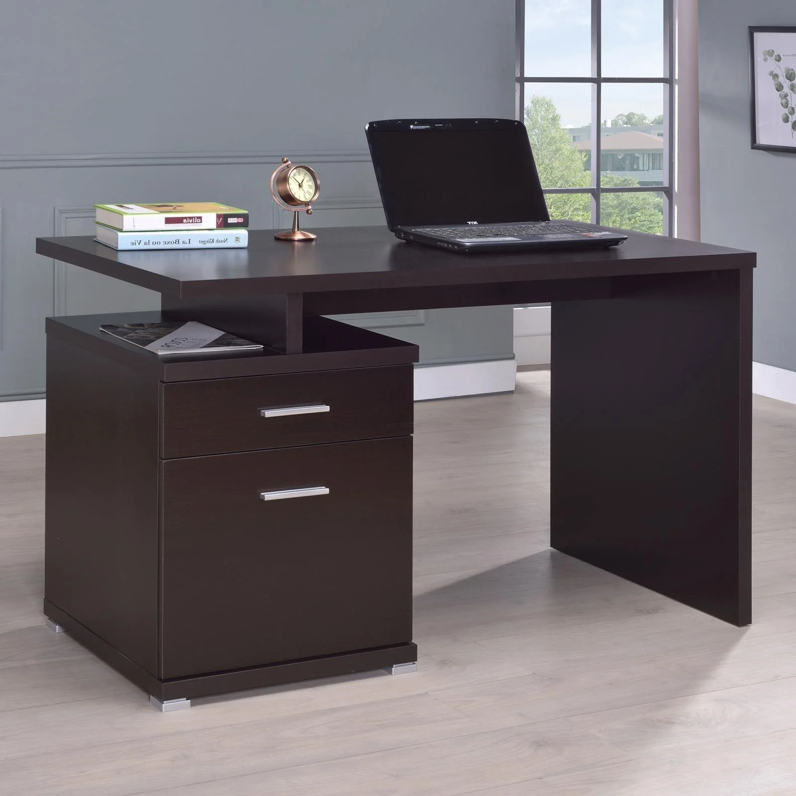 Irving Dark Cappucino Office Desk - Image 2