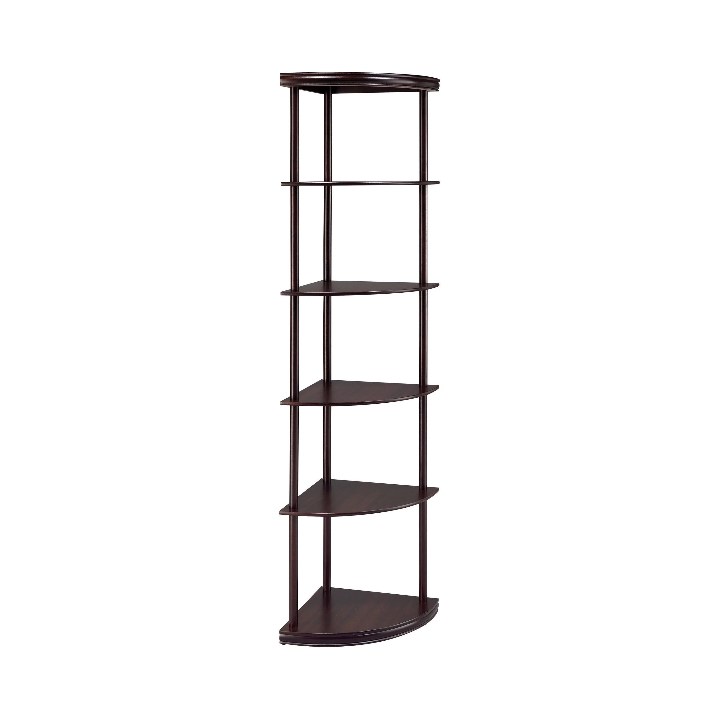 Bonwick 5 Shelf Corner Bookshelf Cappuccino - Image 2
