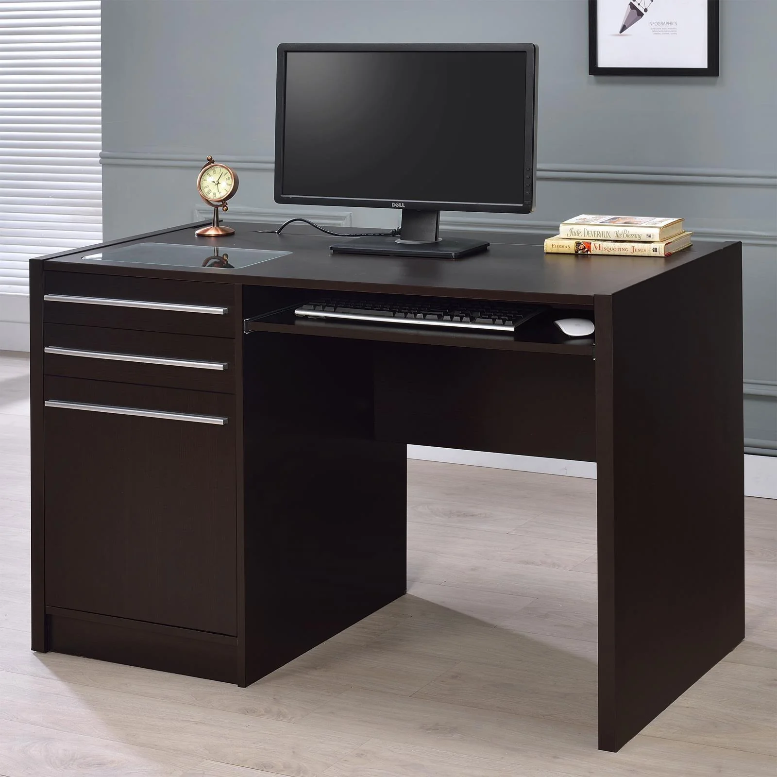 Halston Deep Cappucino Desk Connect it