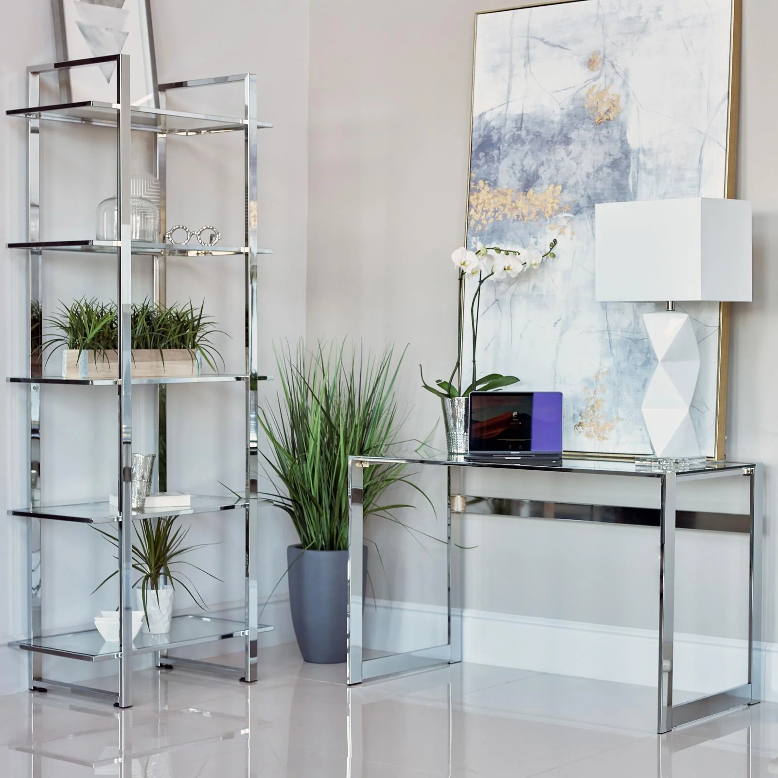 Hartford Chrome Writing Desk - Image 3