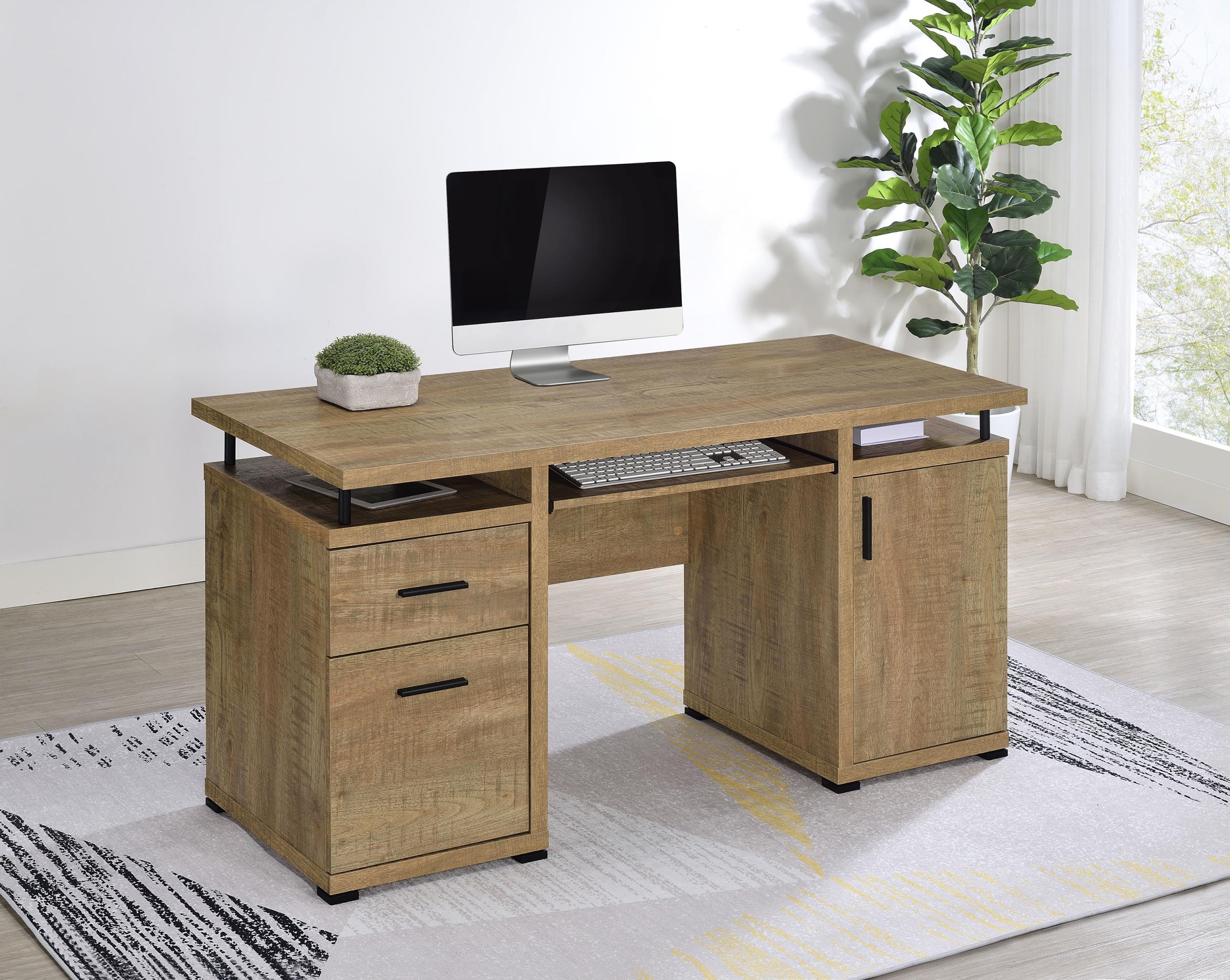 Tracy 55-inch 2-drawer Office Computer Desk Mango - Image 2
